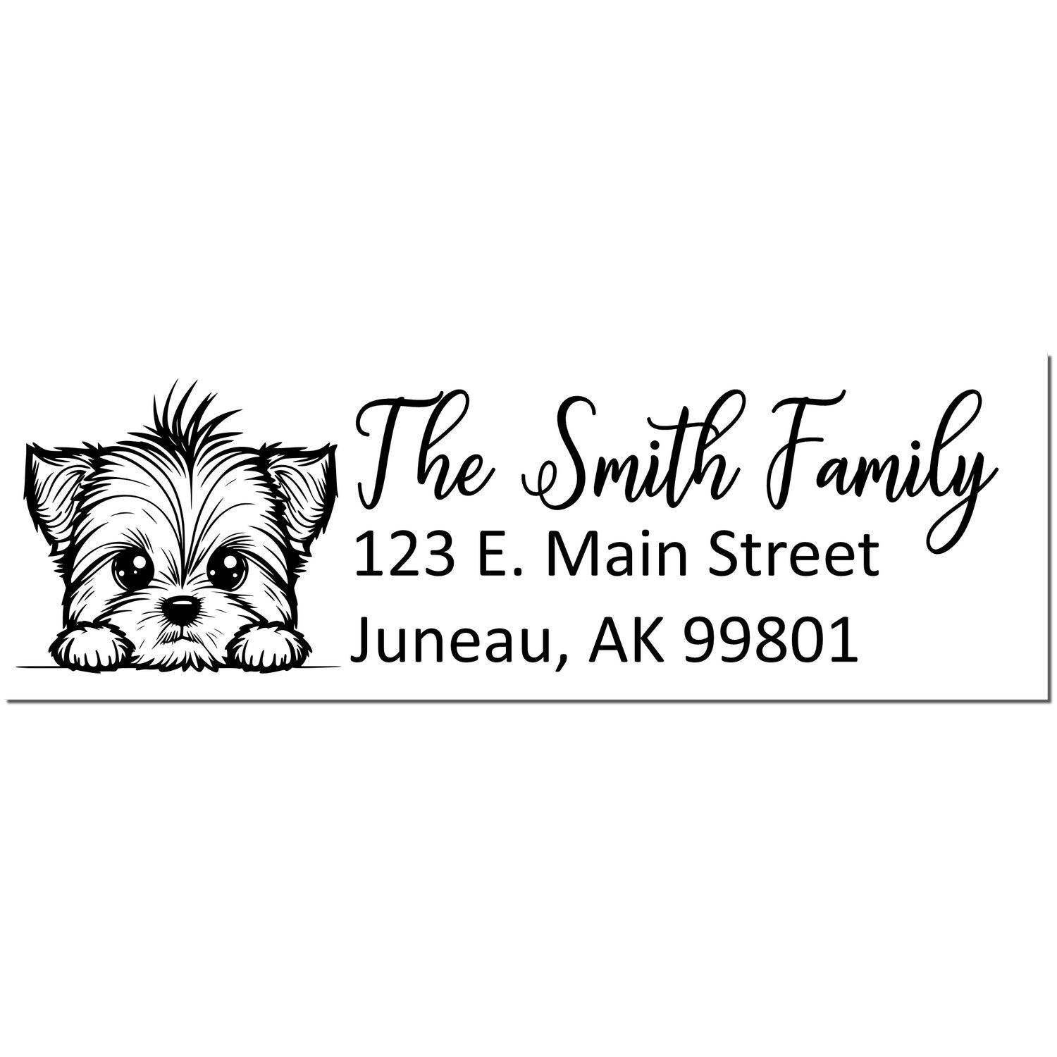 Customized Yorkshire Terrier Self-Inking Home Address Stamp