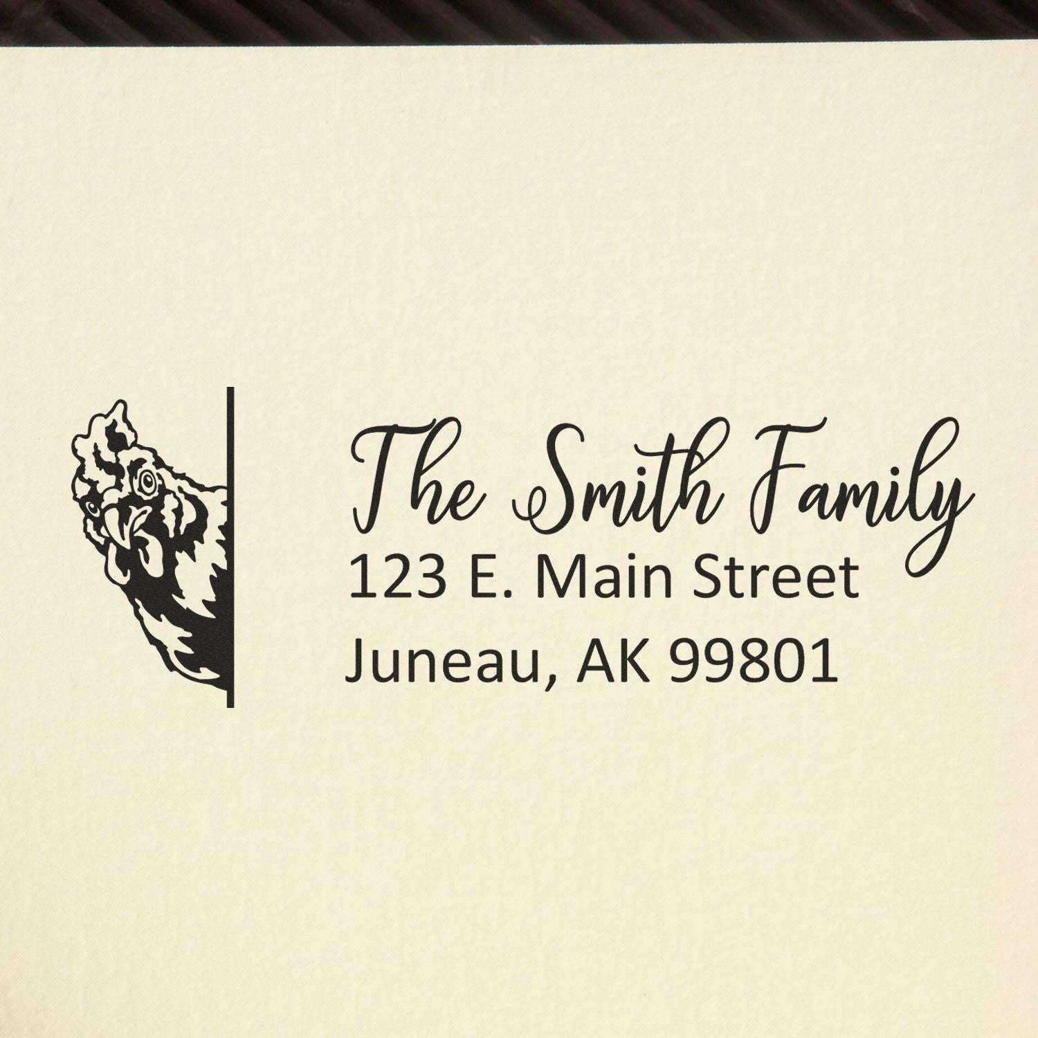 Personalized Chicken Mailing Address Stamp