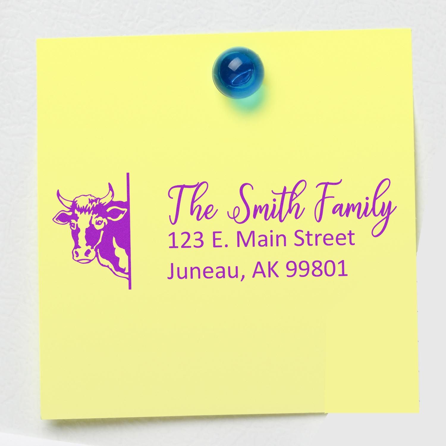 Customized Cow Self-Inking Address Stamp