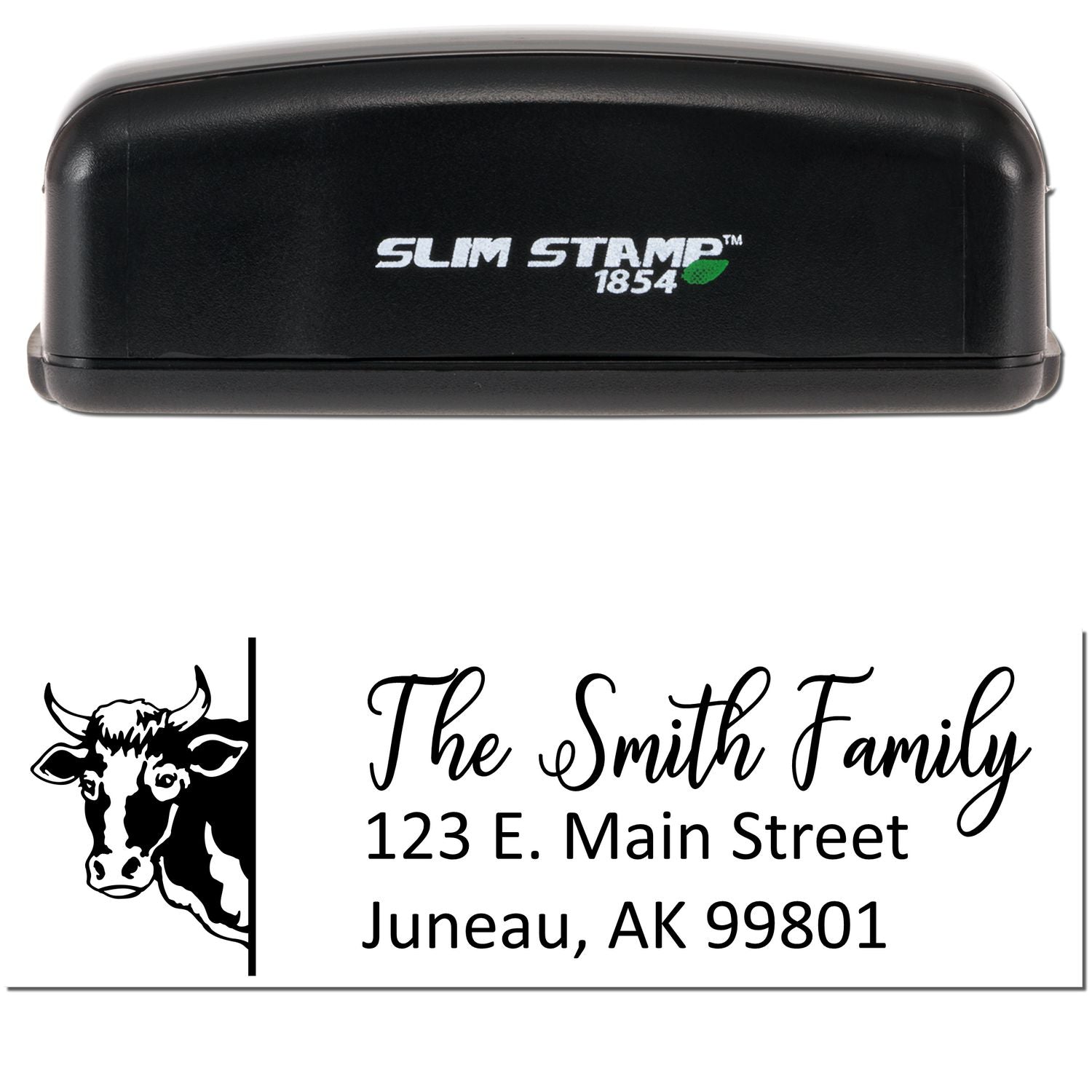 Customized Cow Pre-Inked Address Stamp