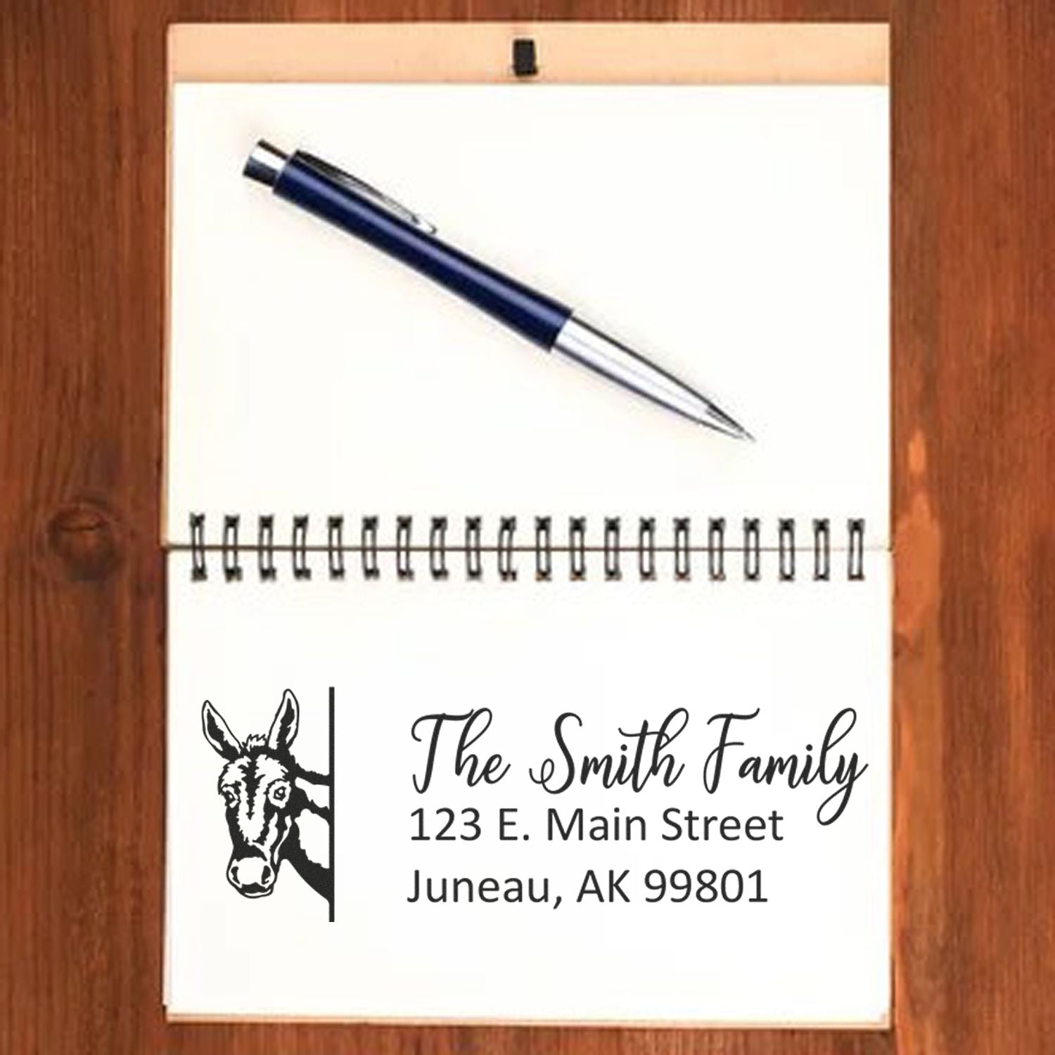 Customized Donkey Pre-Inked Address Stamp