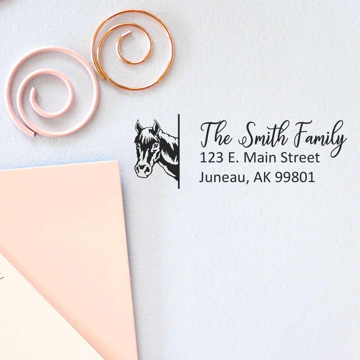 Personalized Horse Mailing Address Stamp