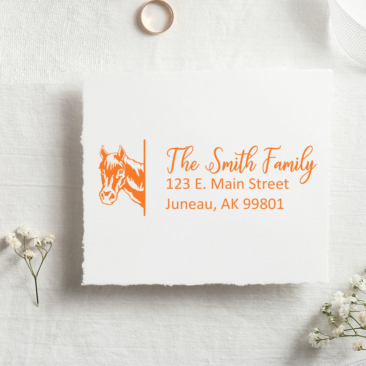 Personalized Horse Mailing Address Stamp