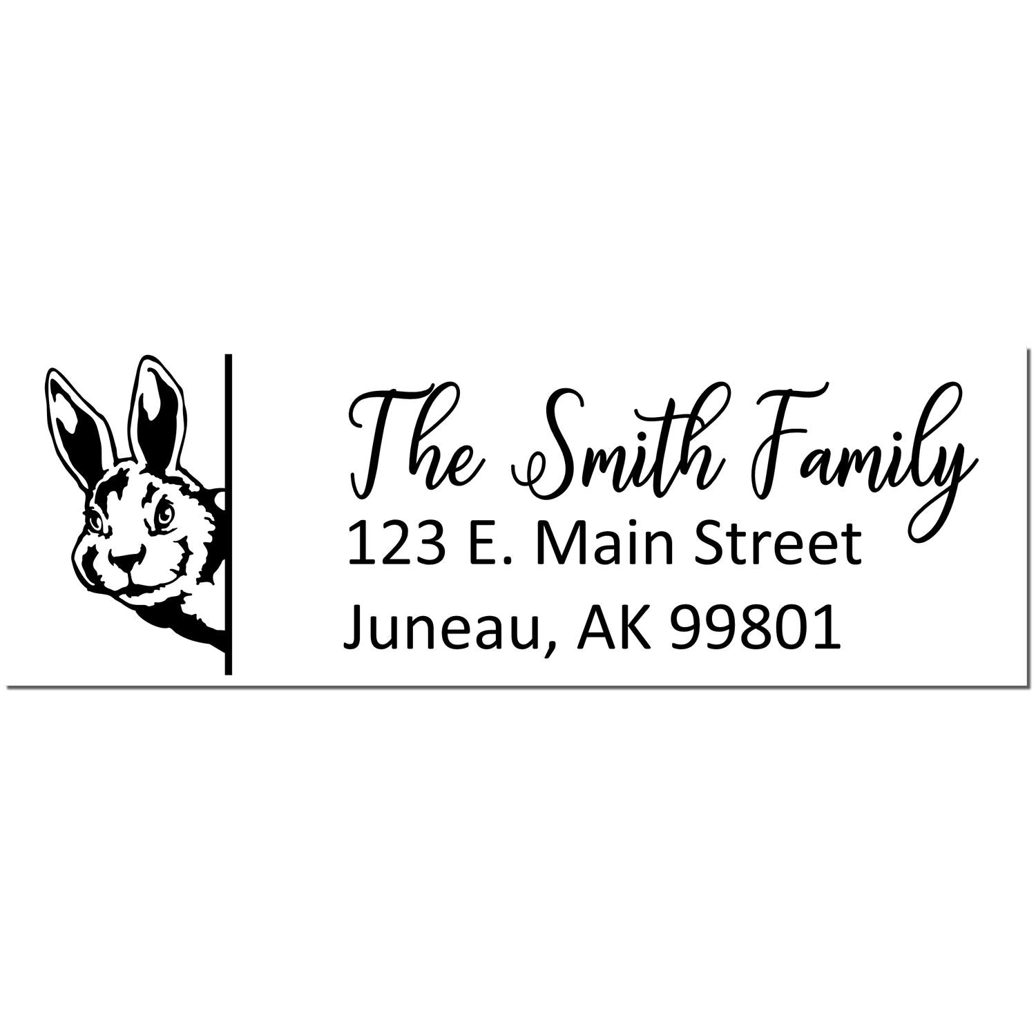 Personalized Rabbit Mailing Address Stamp