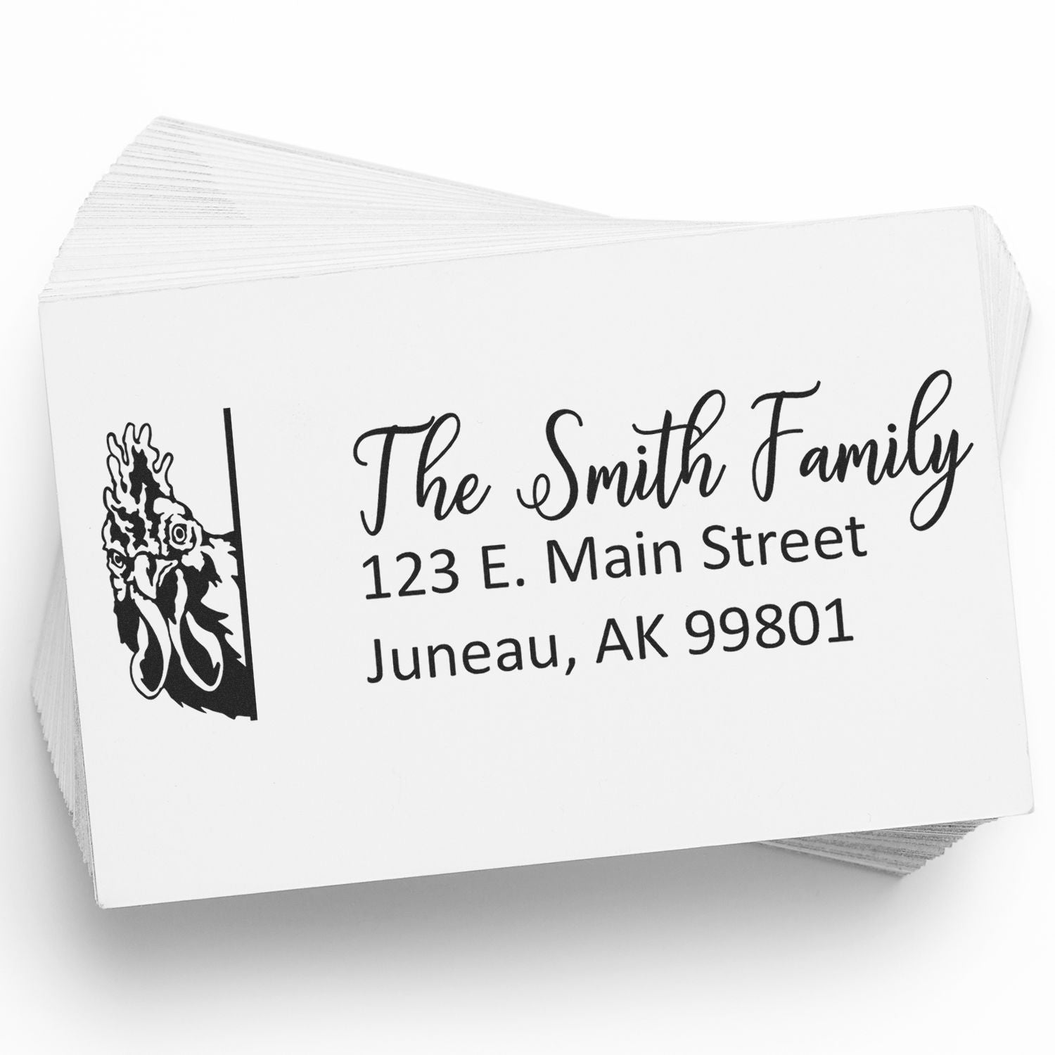 Personalized Rooster Mailing Address Stamp