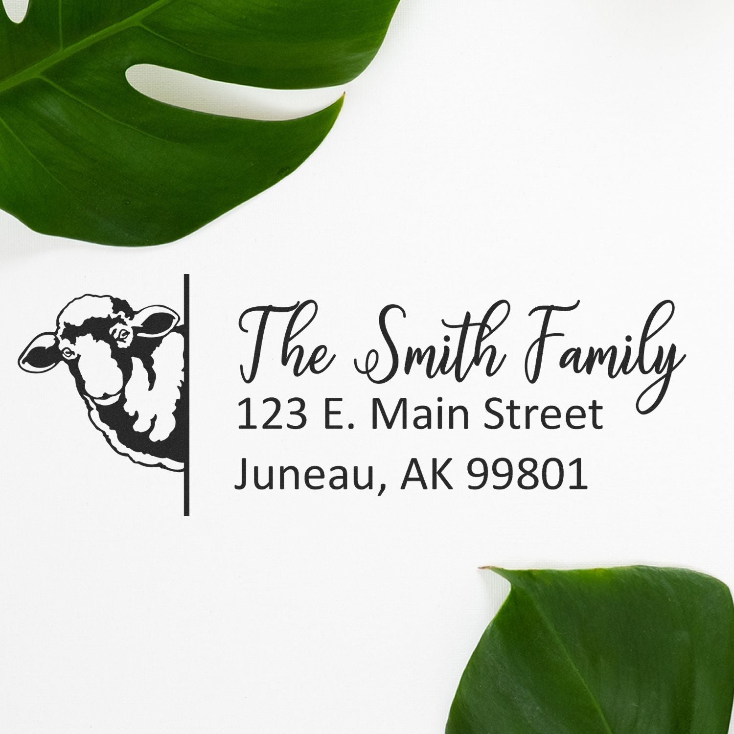 Personalized Sheep Mailing Address Stamp