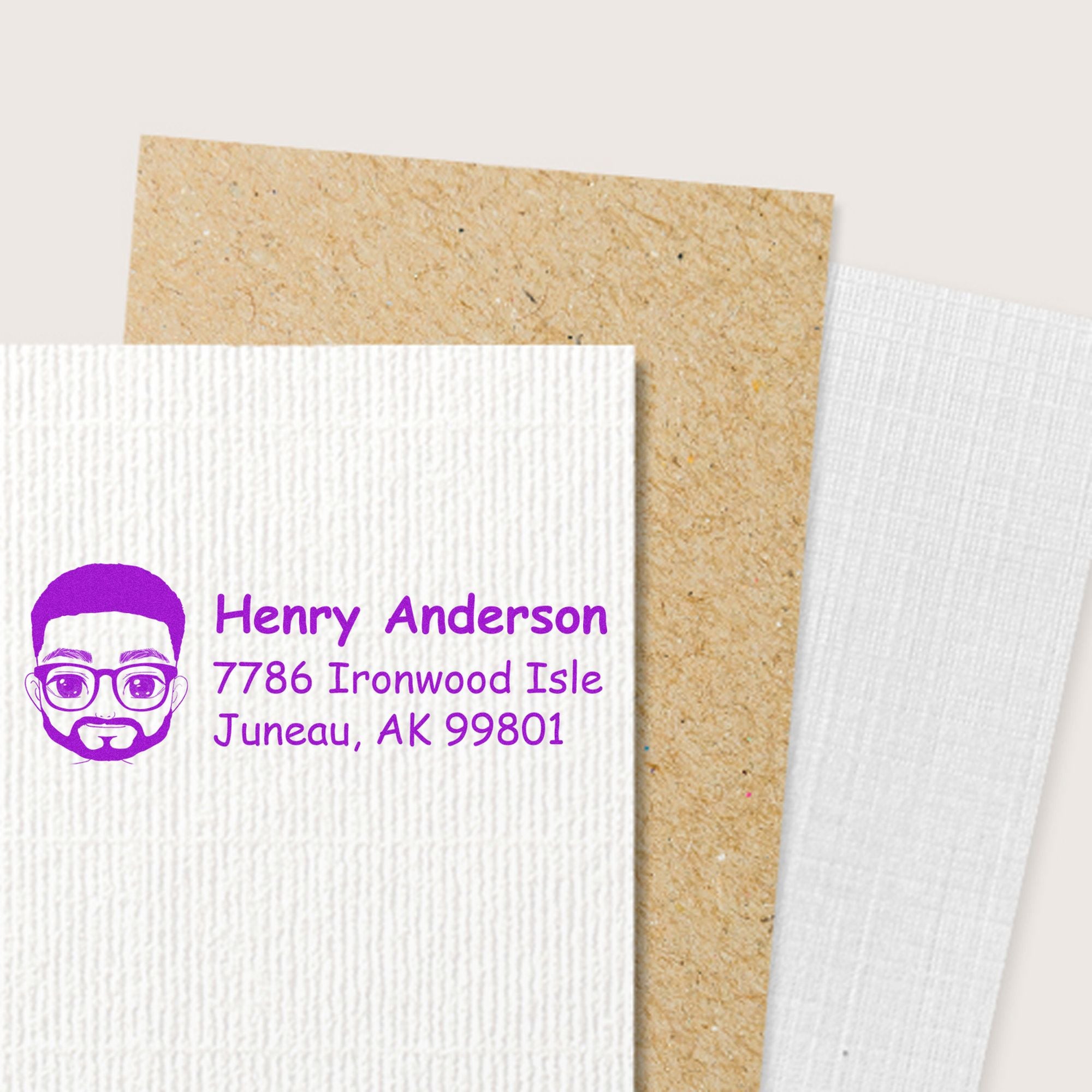 Mr Henry Bitmoji Pre-Inked Address Stamp for House