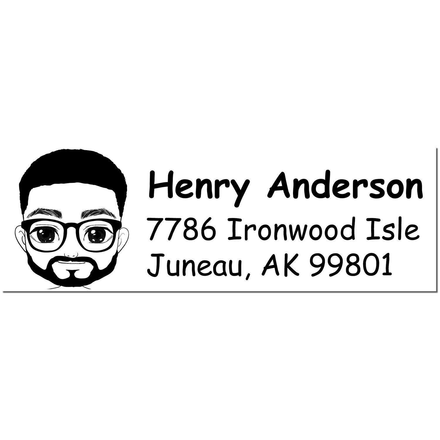 Mr Henry Bitmoji Pre-Inked Address Stamp for House