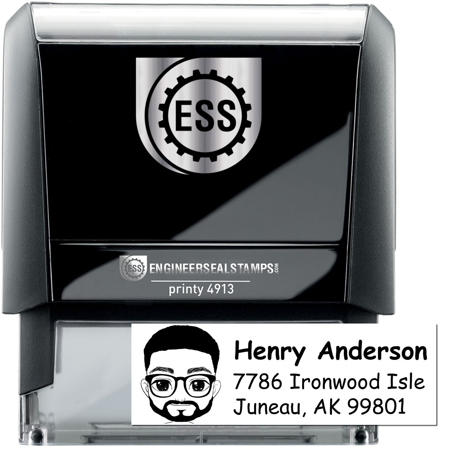 Mr Henry Bitmoji Self-Inking Home Address Stamp