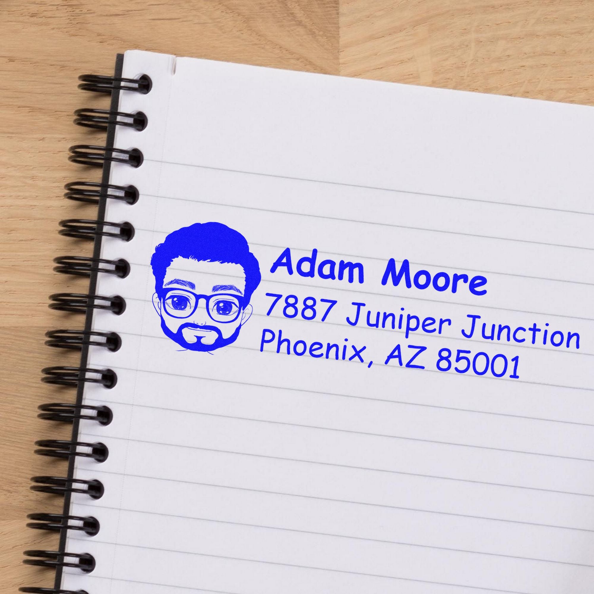 Mr Adam Bitmoji Self-Inking Home Address Stamp