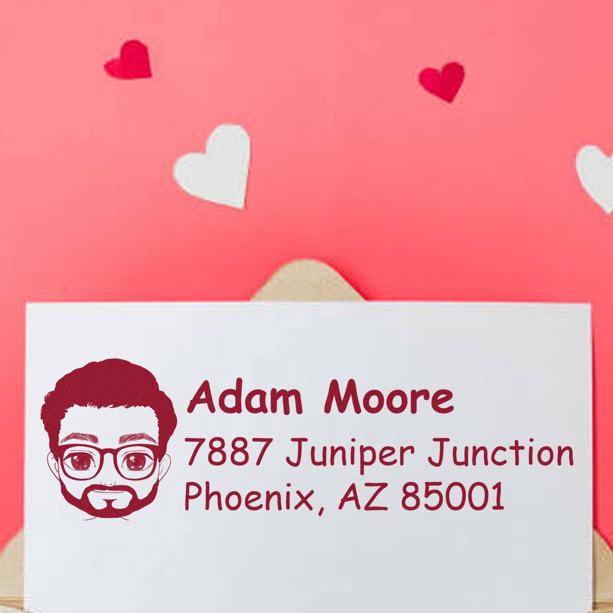 Mr Adam Bitmoji Pre-Inked Address Stamp for House