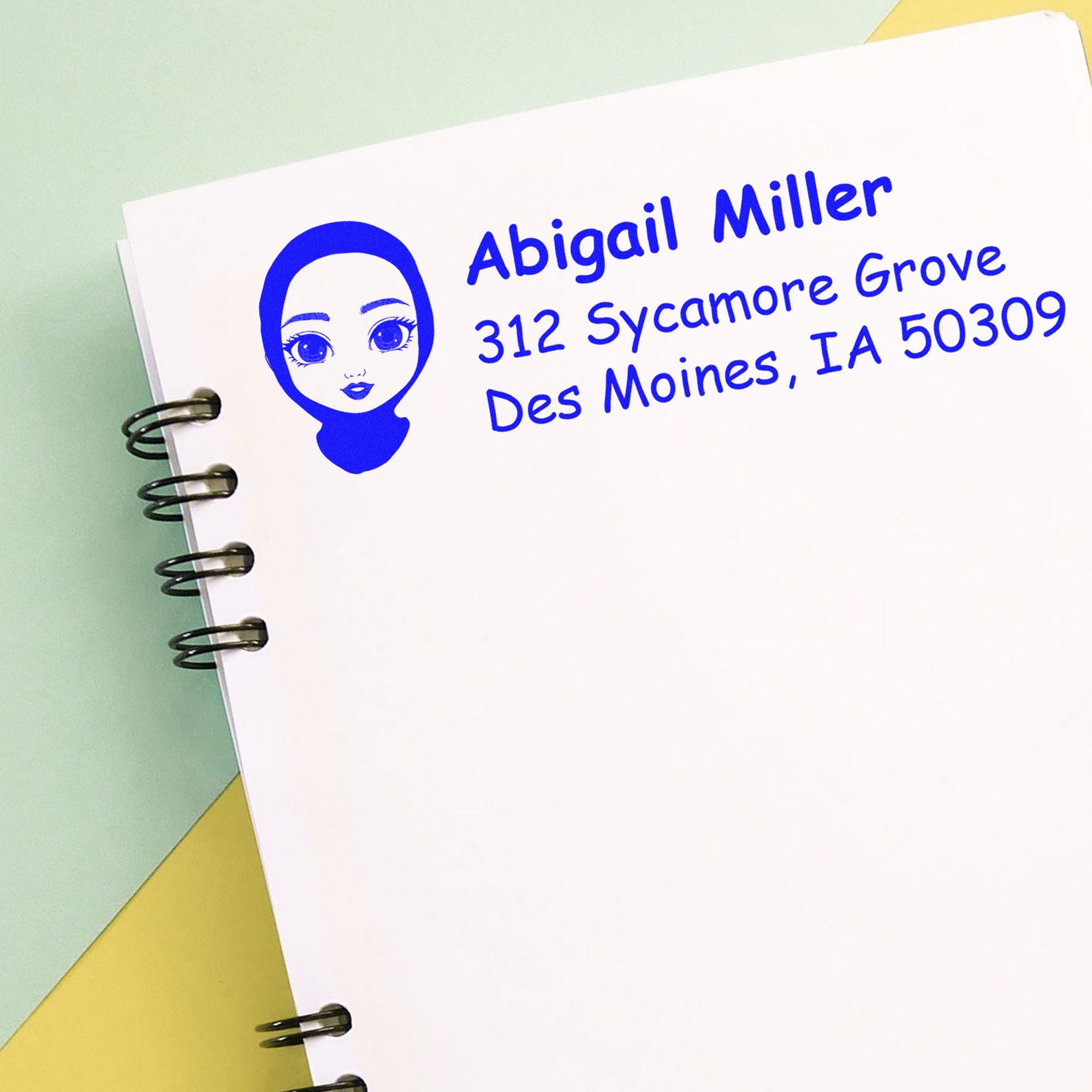 Ms Abigail Bitmoji Pre-Inked Address Stamp for House