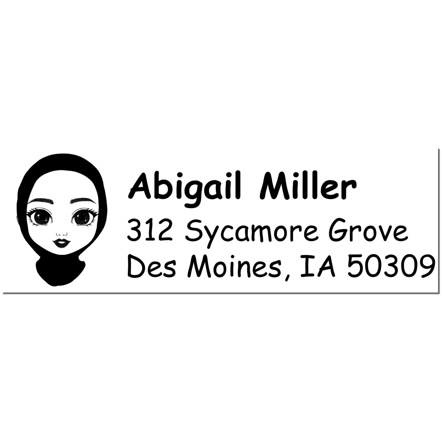 Ms Abigail Bitmoji Pre-Inked Address Stamp for House