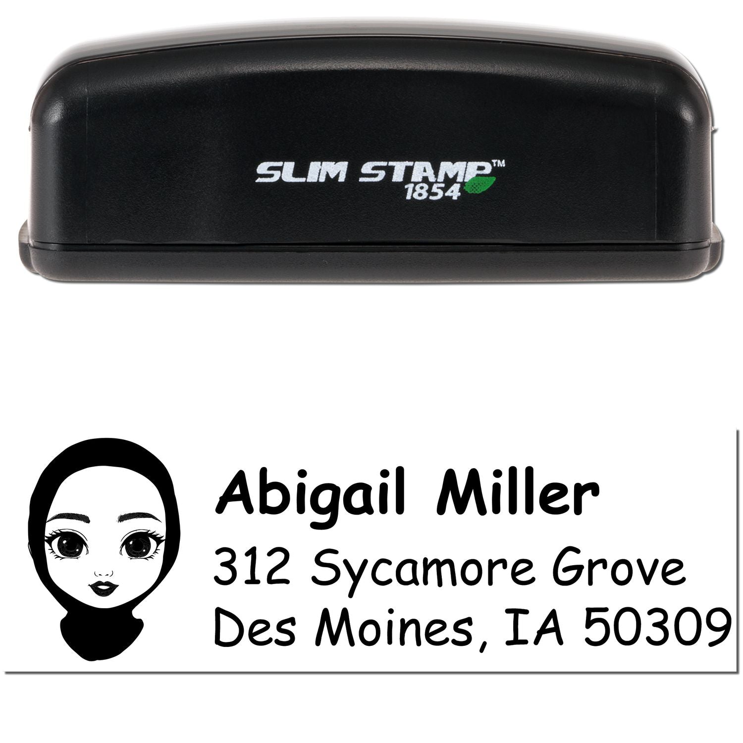 Ms Abigail Bitmoji Customized Address Stamp Pre-Inked