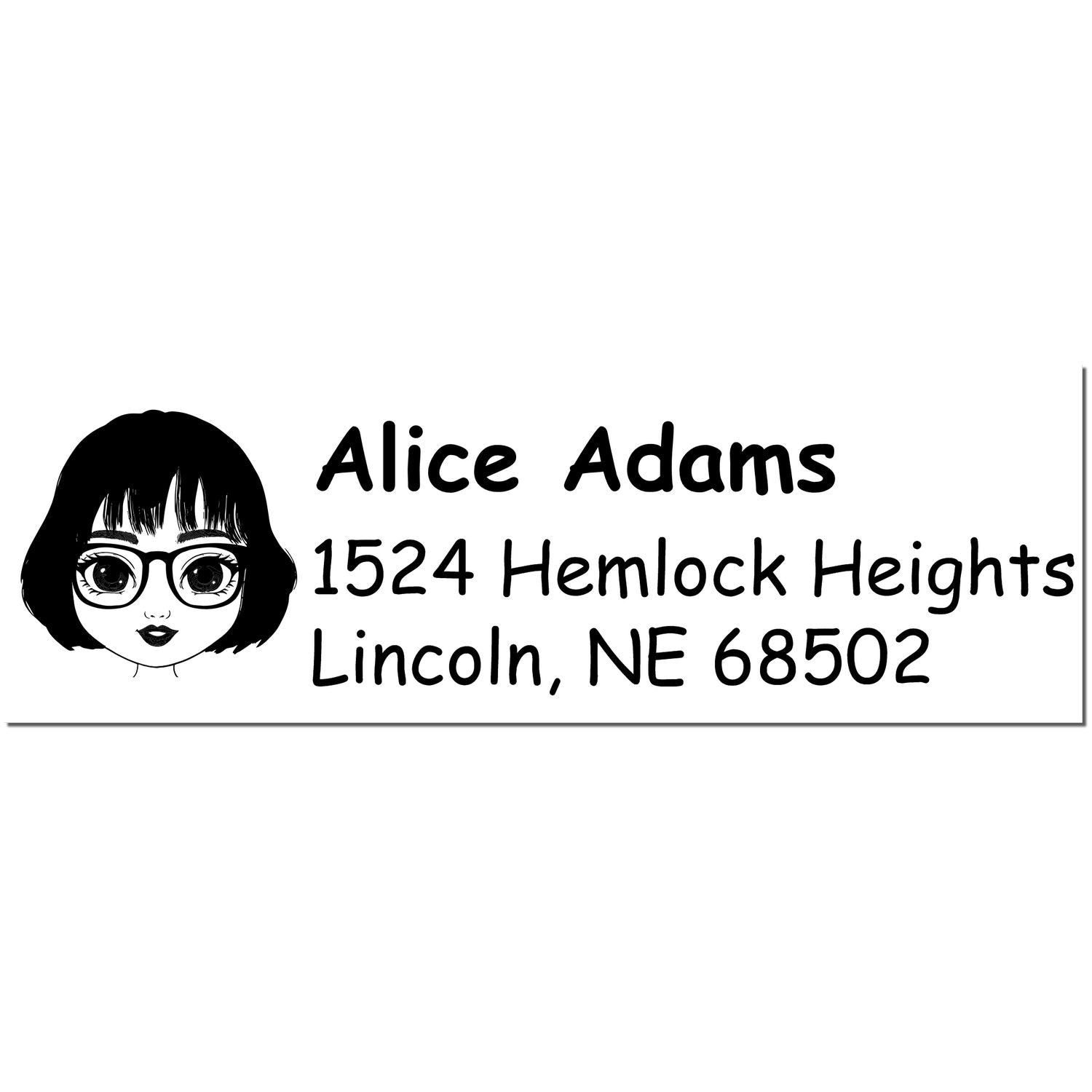 Ms Alice Bitmoji Pre-Inked Address Stamp for House