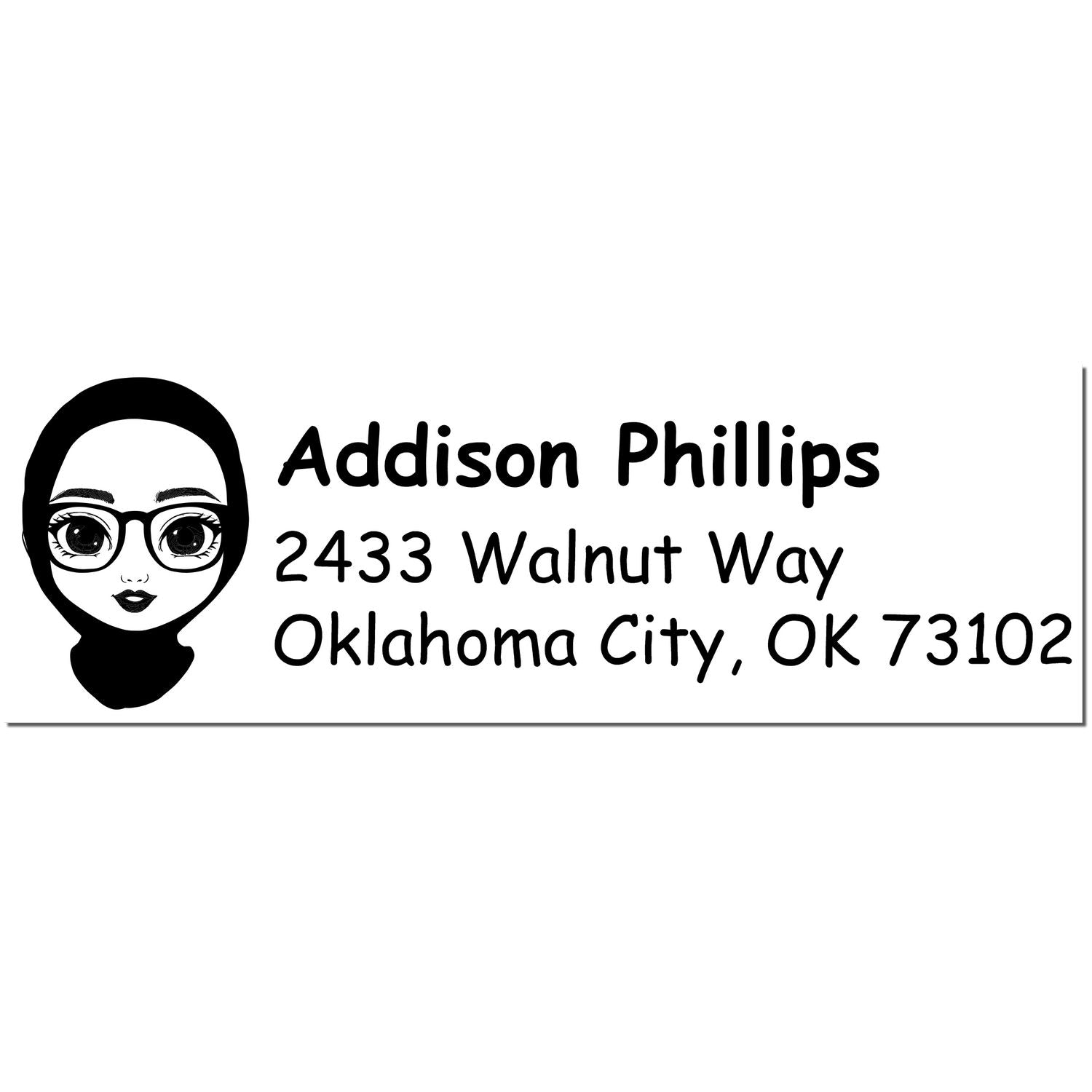 Ms Addison Bitmoji Pre-Inked Address Stamp for House