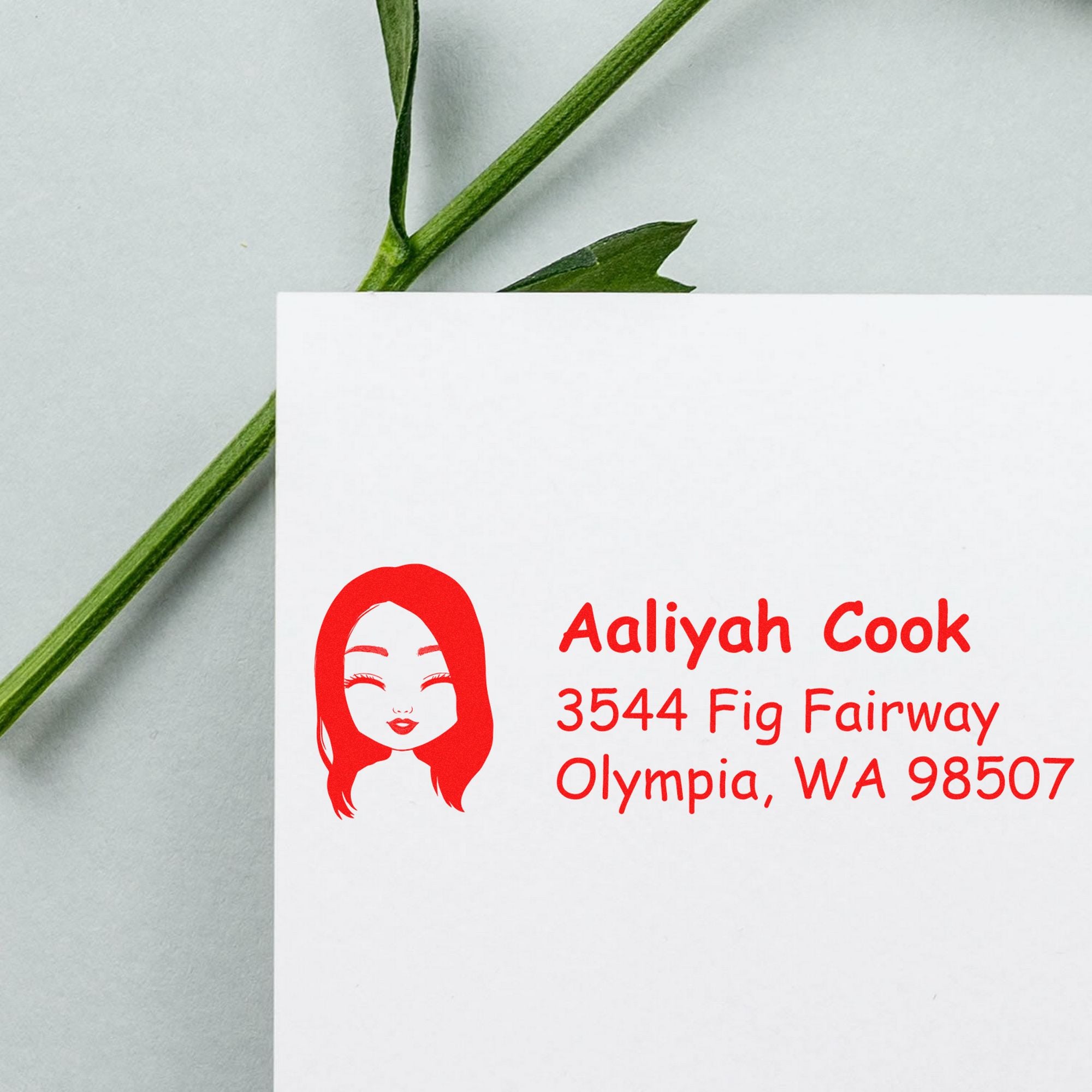 Ms Aaliyah Bitmoji Self-Inking Home Address Stamp