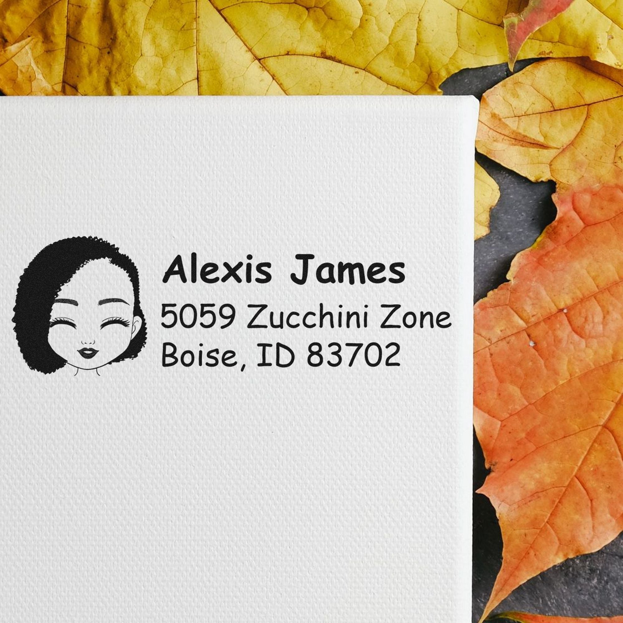 Ms Alexis Bitmoji Self-Inking Home Address Stamp