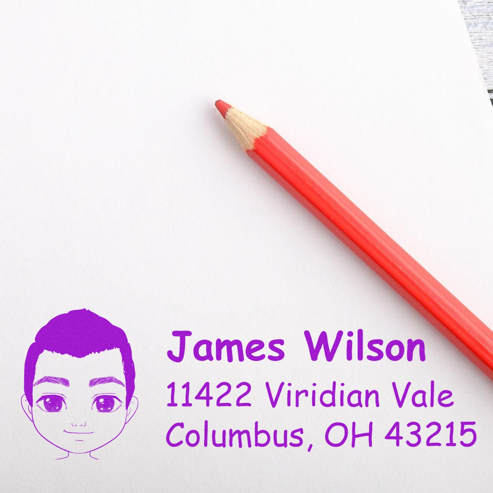 Mr James Bitmoji Pre-Inked Address Stamp for House