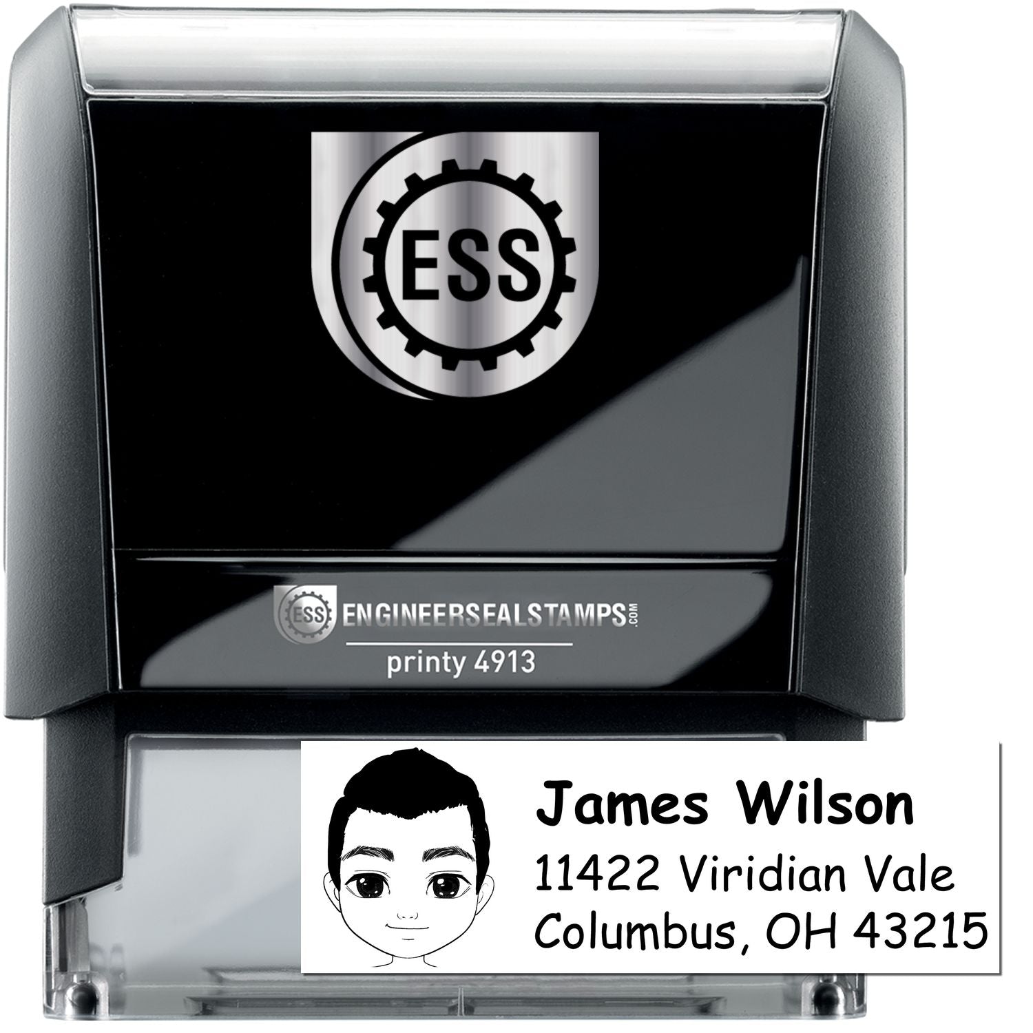 Mr James Bitmoji Self-Inking Home Address Stamp