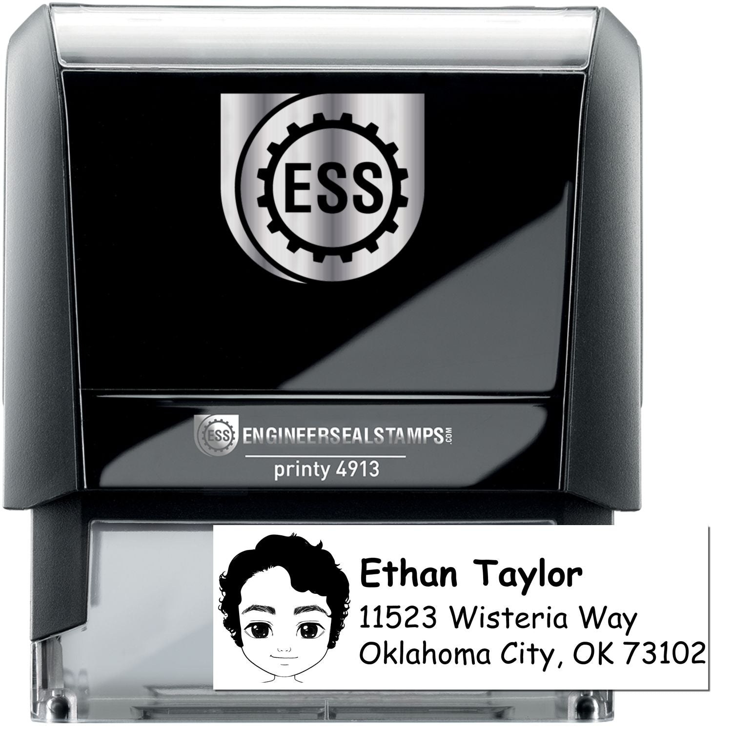 Mr Ethan Bitmoji Self-Inking Home Address Stamp