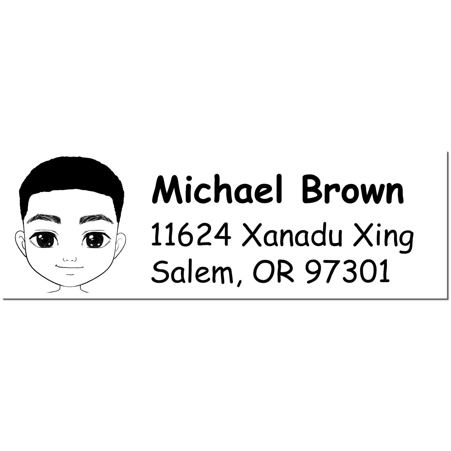 Mr Michael Bitmoji Pre-Inked Address Stamp for House