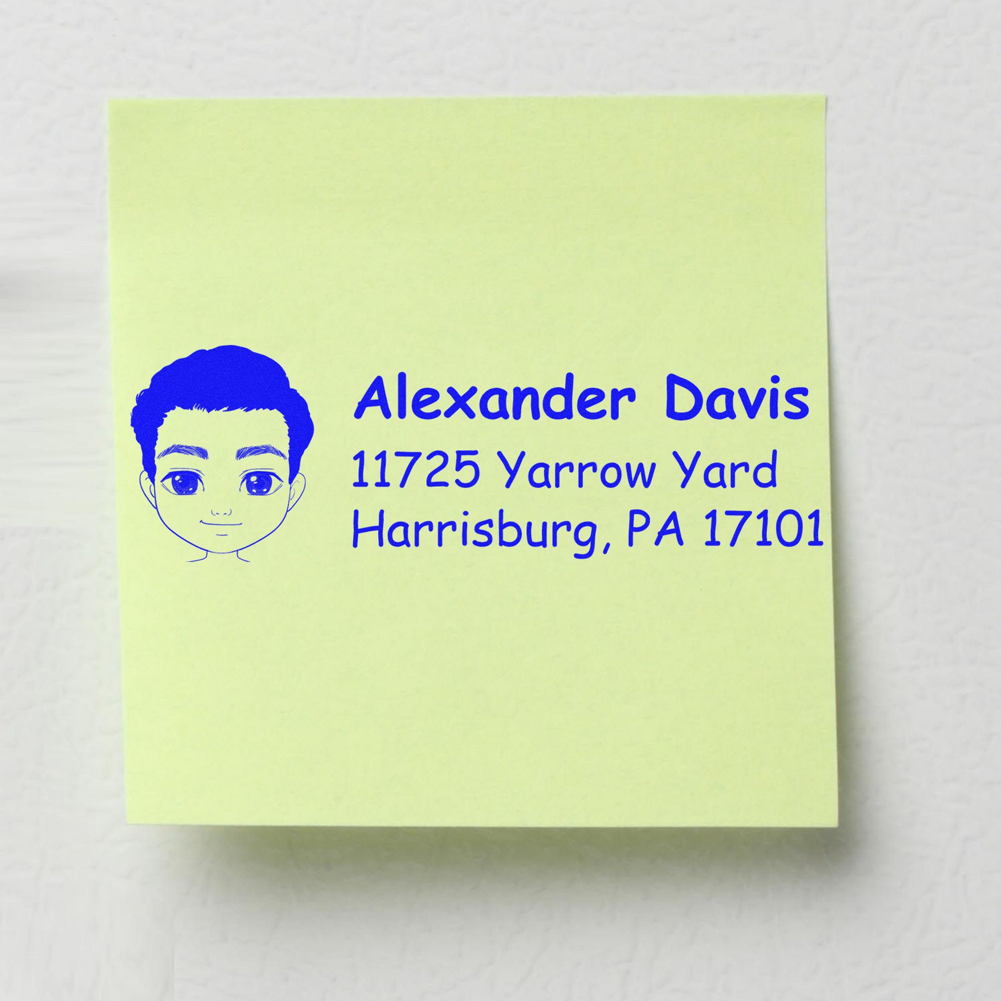 Wood Handle Mr Alexander Bitmoji Address Stamp