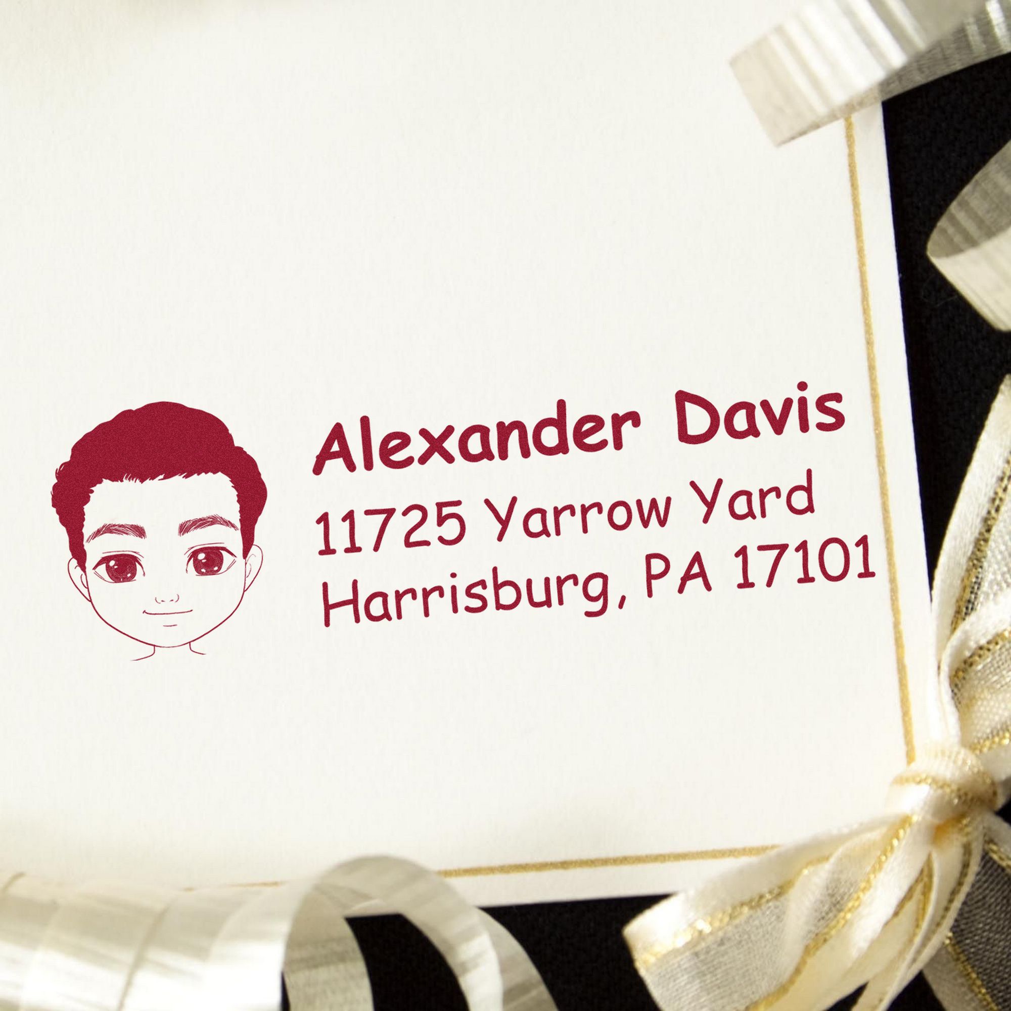 Mr Alexander Bitmoji Pre-Inked Address Stamp for House