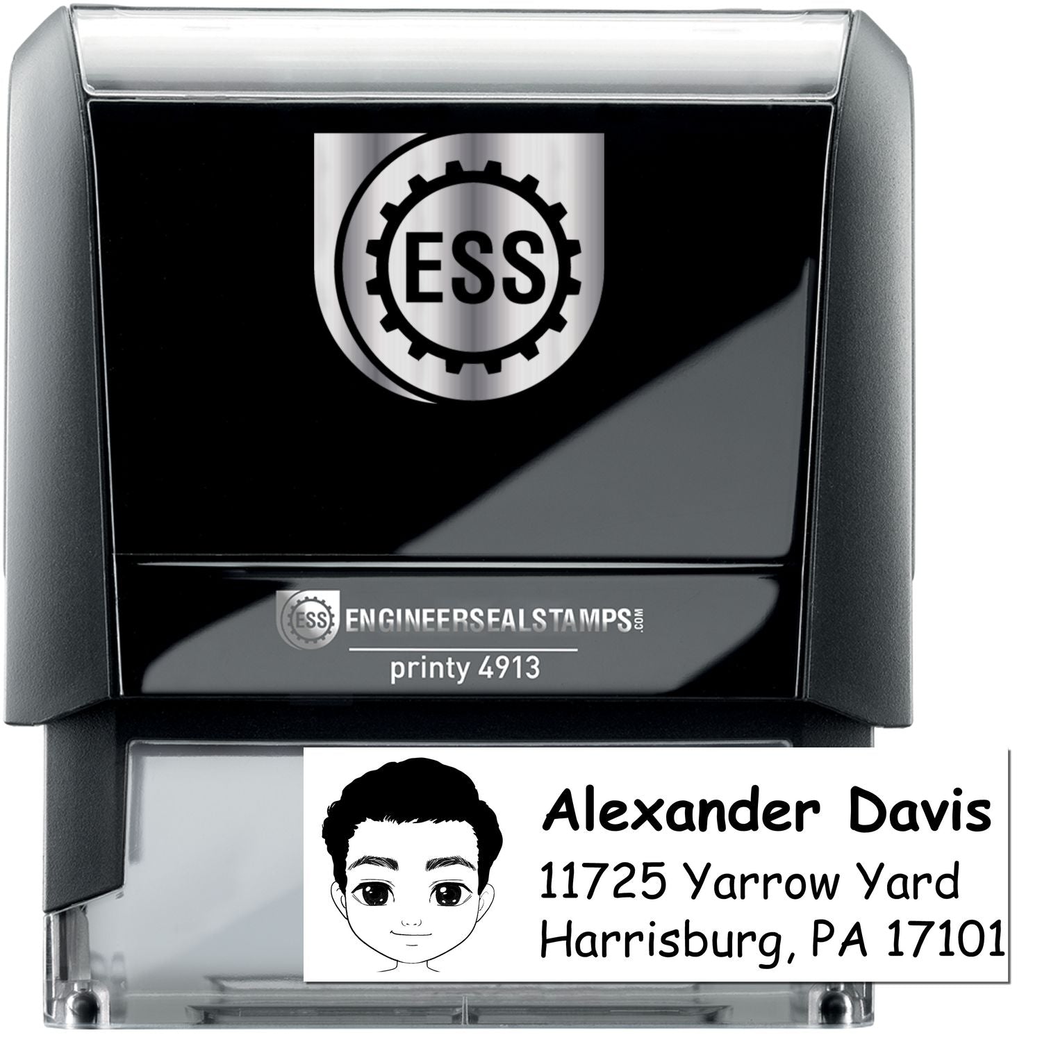 Mr Alexander Bitmoji Self-Inking Home Address Stamp