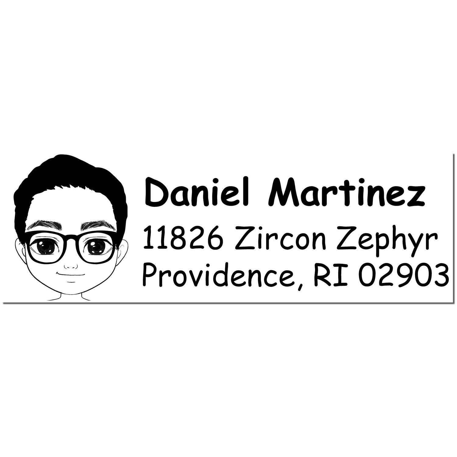 Mr Daniel Bitmoji Customized Address Stamp Pre-Inked