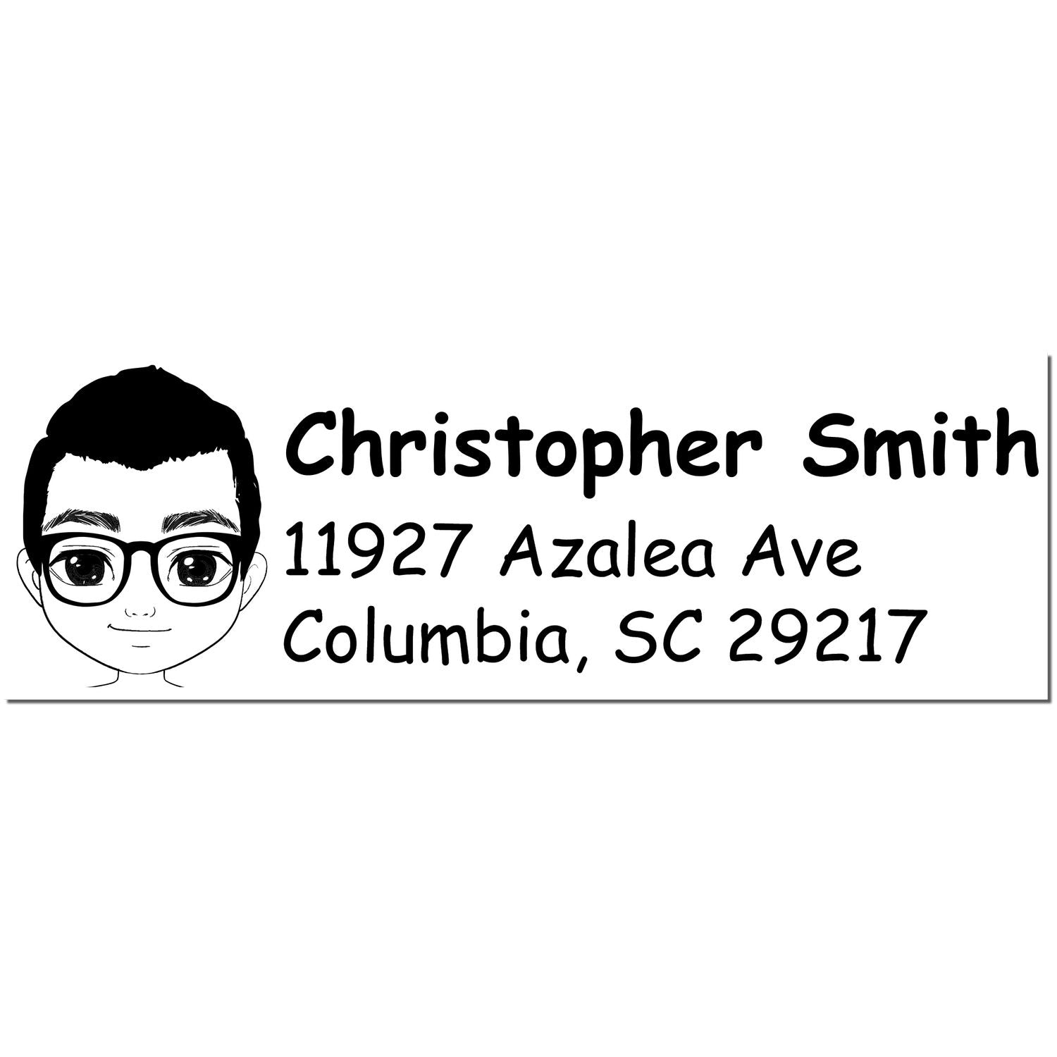 Mr Christopher Bitmoji Self-Inking Home Address Stamp