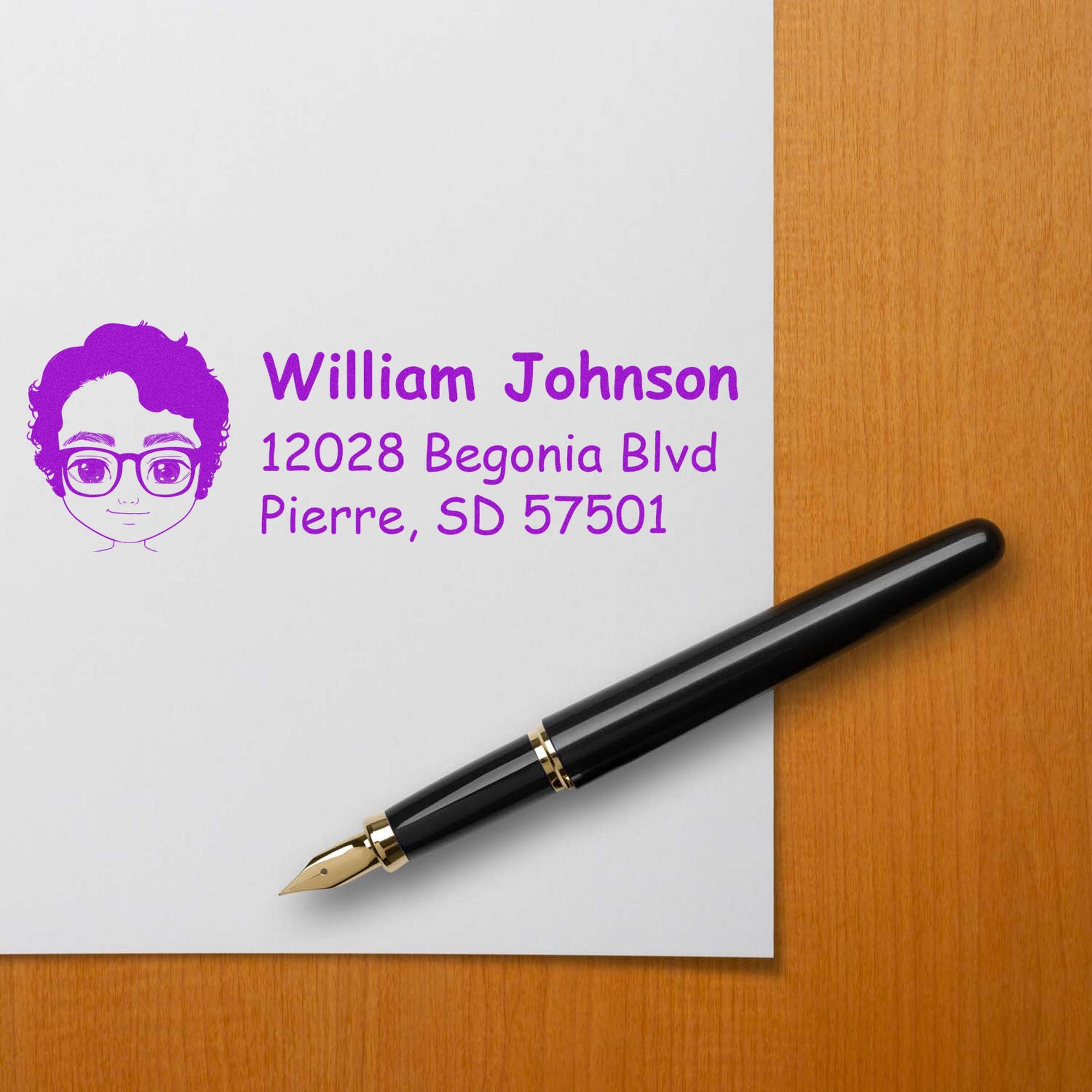 Mr William Bitmoji Self-Inking Home Address Stamp