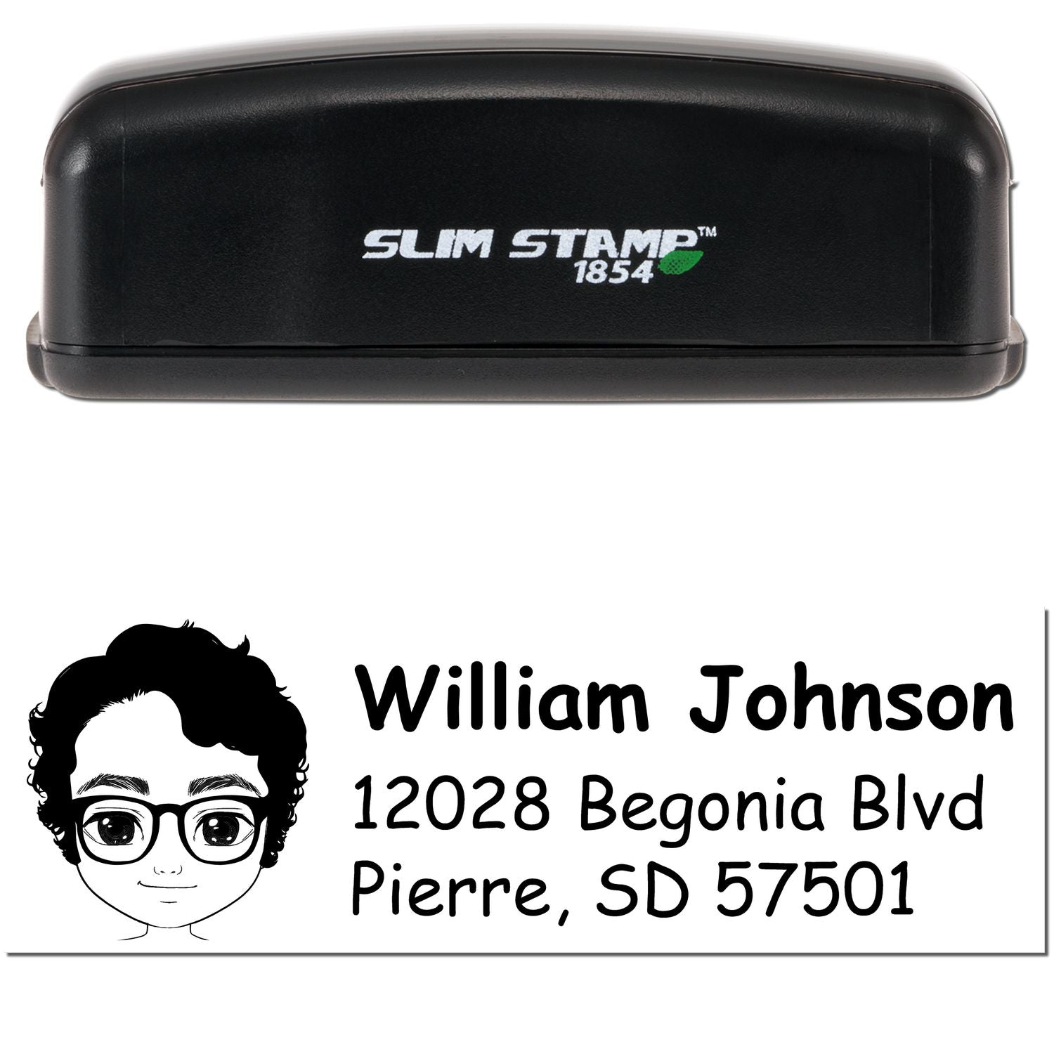 Mr William Bitmoji Customized Address Stamp Pre-Inked