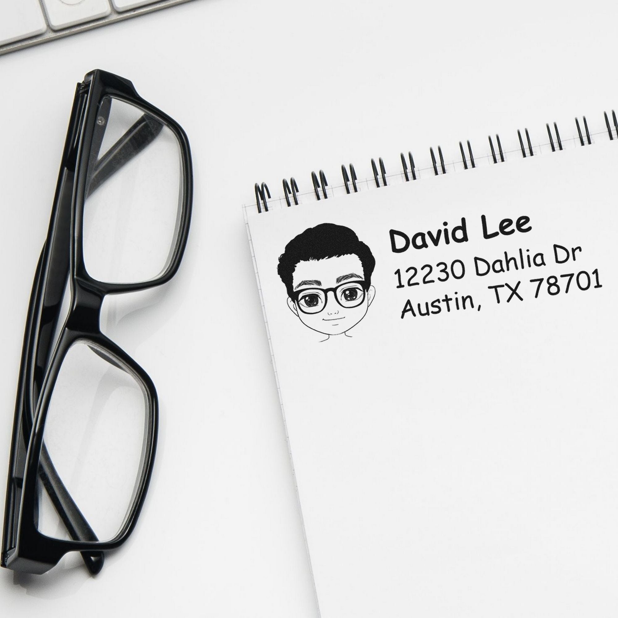 Mr David Bitmoji Pre-Inked Address Stamp for House