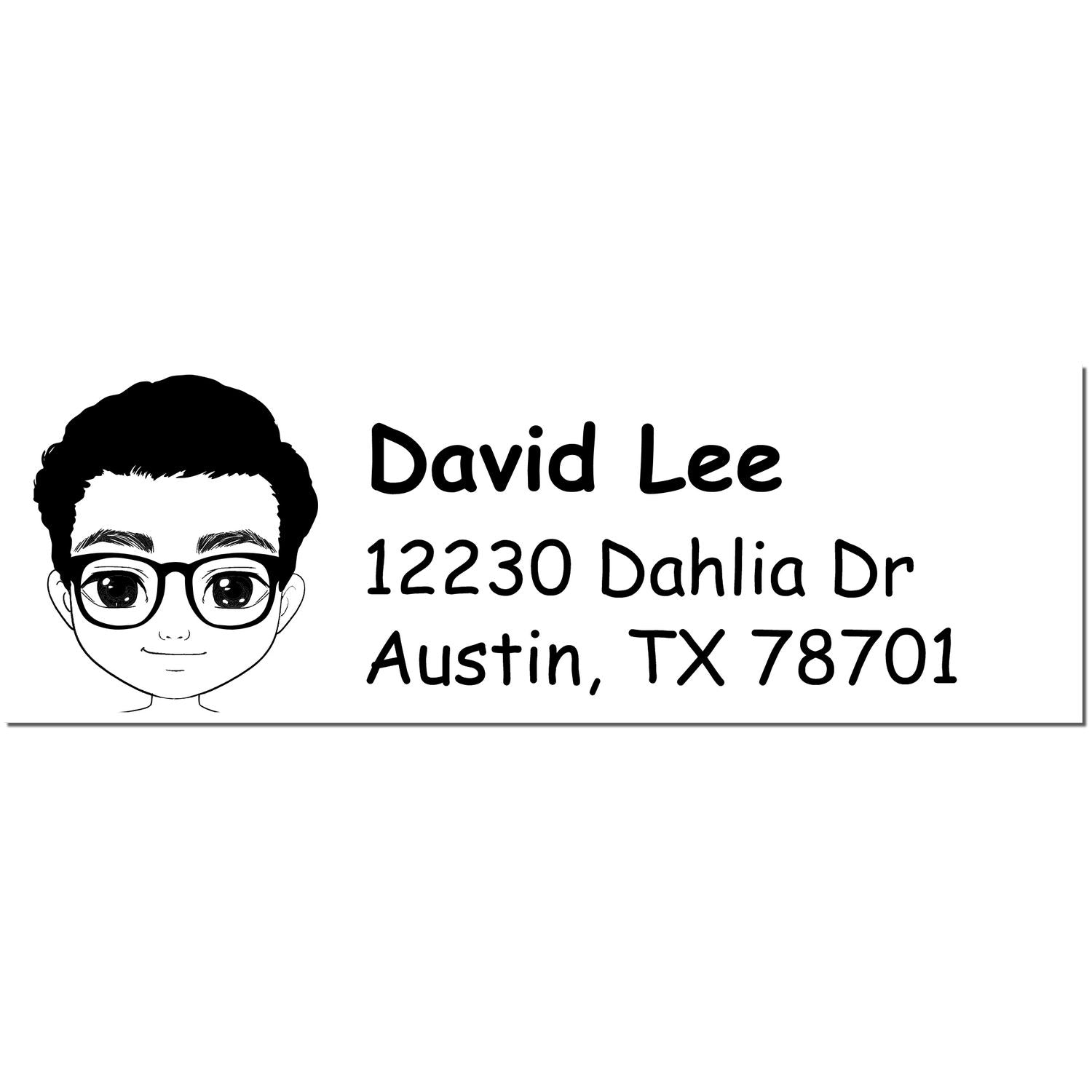 Mr David Bitmoji Self-Inking Home Address Stamp