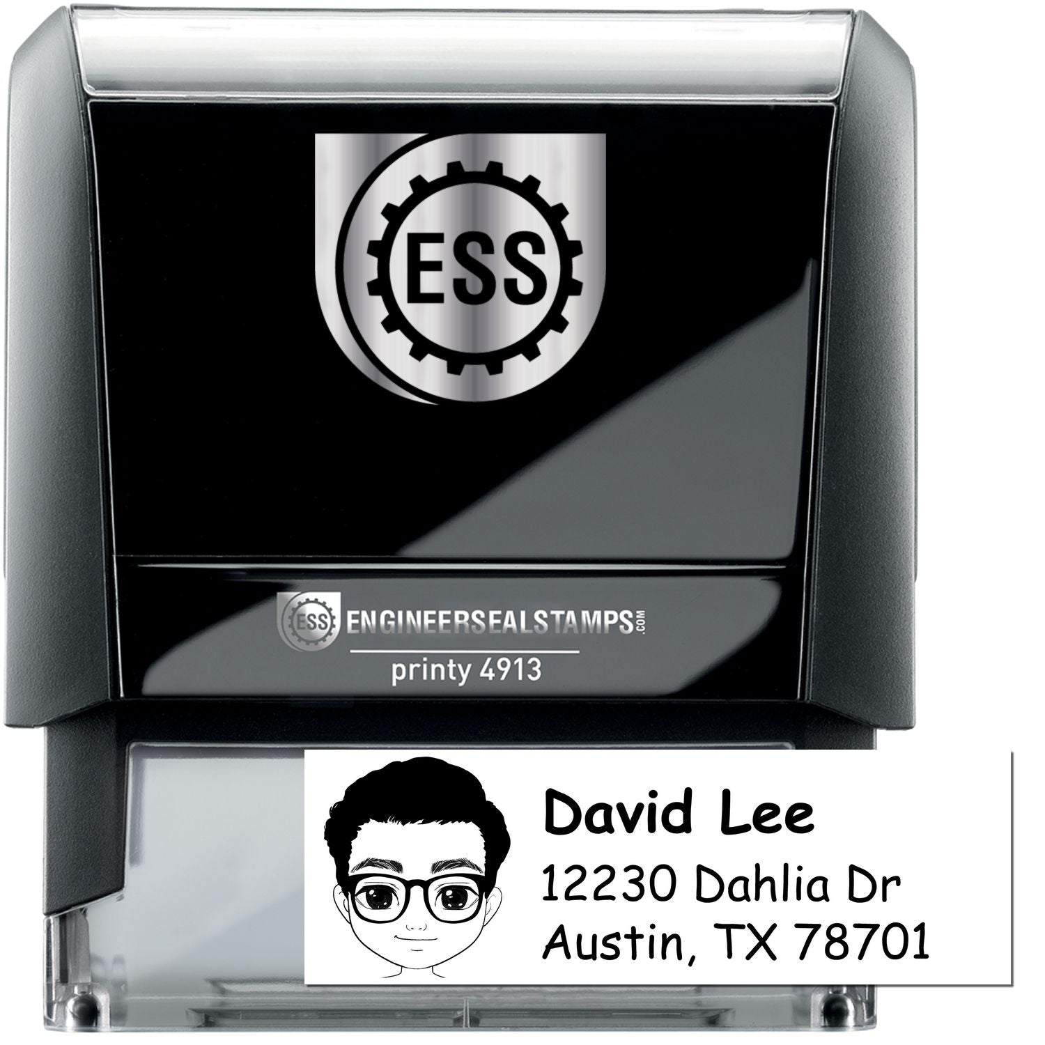 Mr David Bitmoji Self-Inking Home Address Stamp