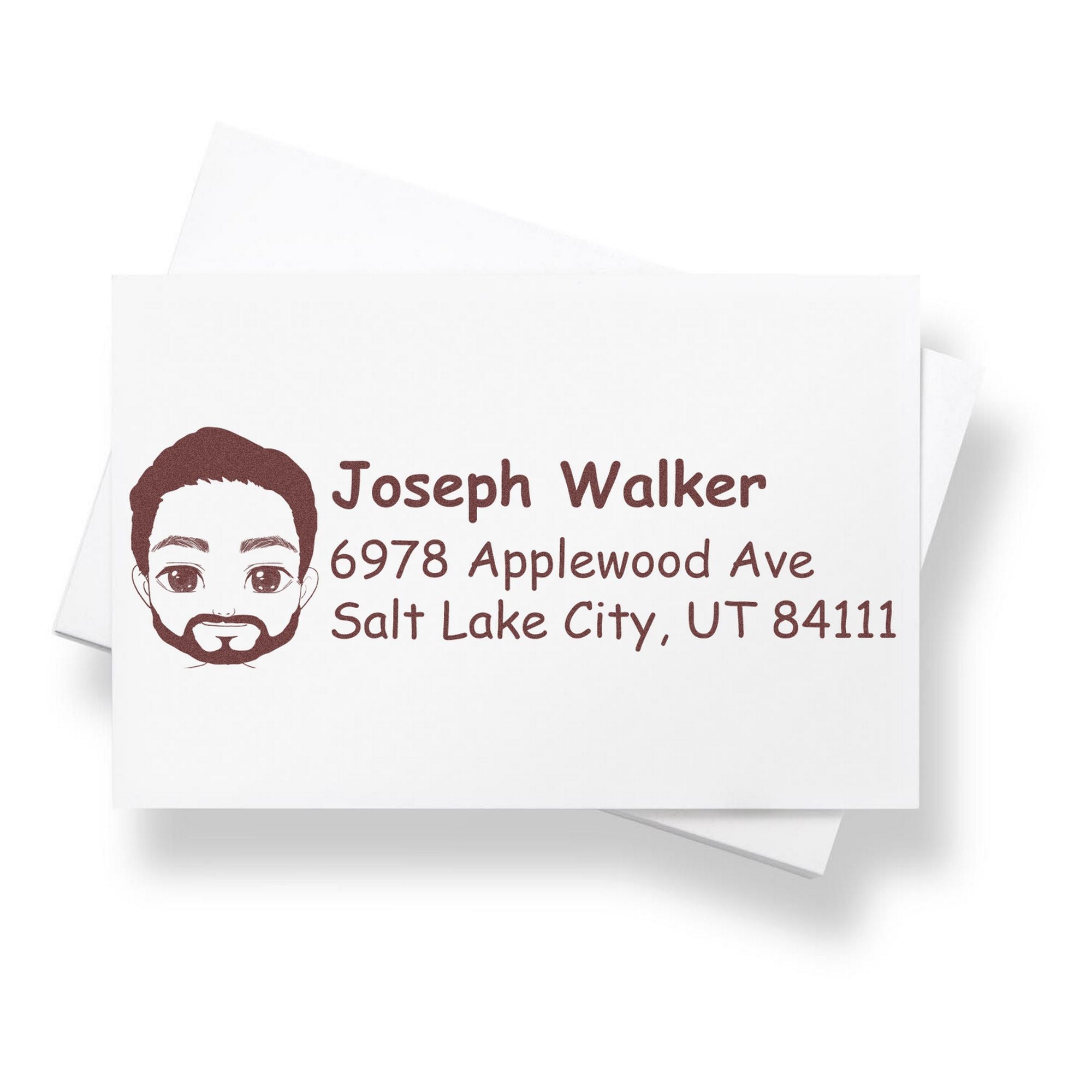 Mr Joseph Bitmoji Customized Address Stamp Pre-Inked