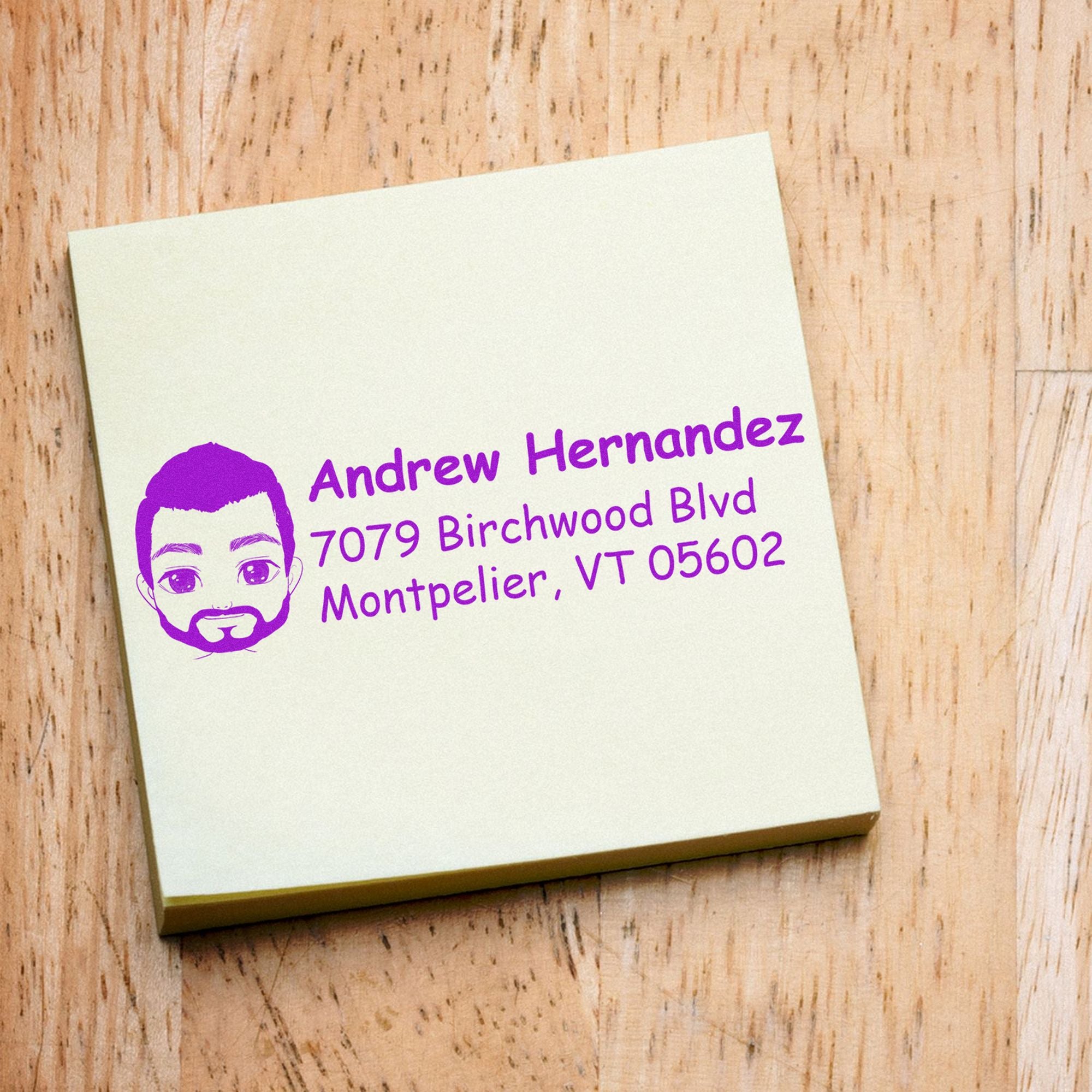 Mr Andrew Bitmoji Customized Address Stamp Pre-Inked