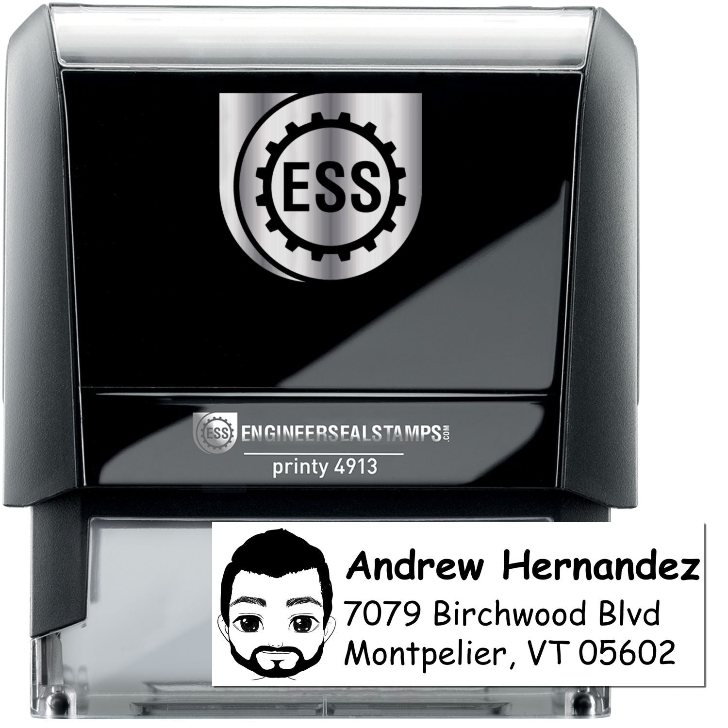 Mr Andrew Bitmoji Self-Inking Home Address Stamp