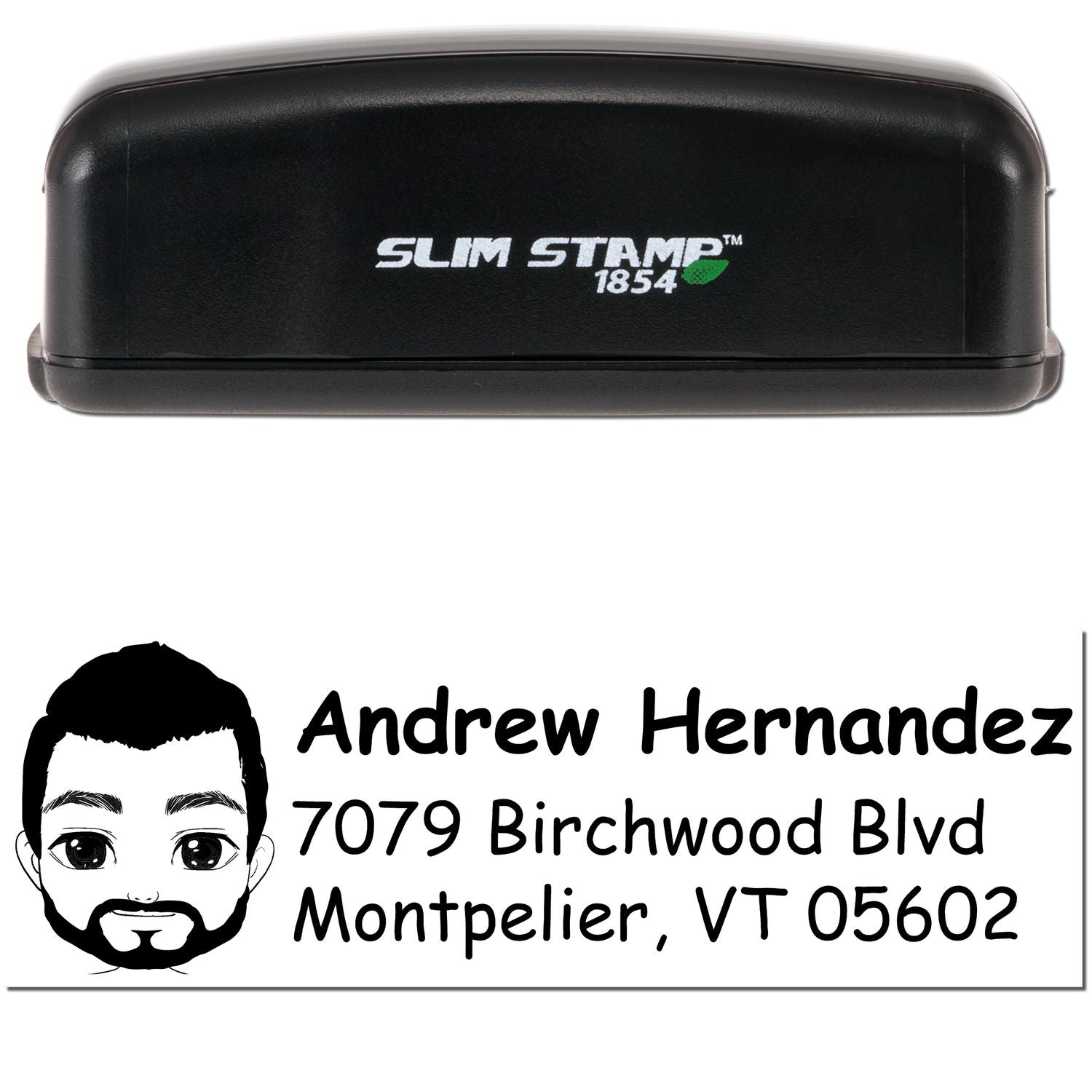 Mr Andrew Bitmoji Customized Address Stamp Pre-Inked