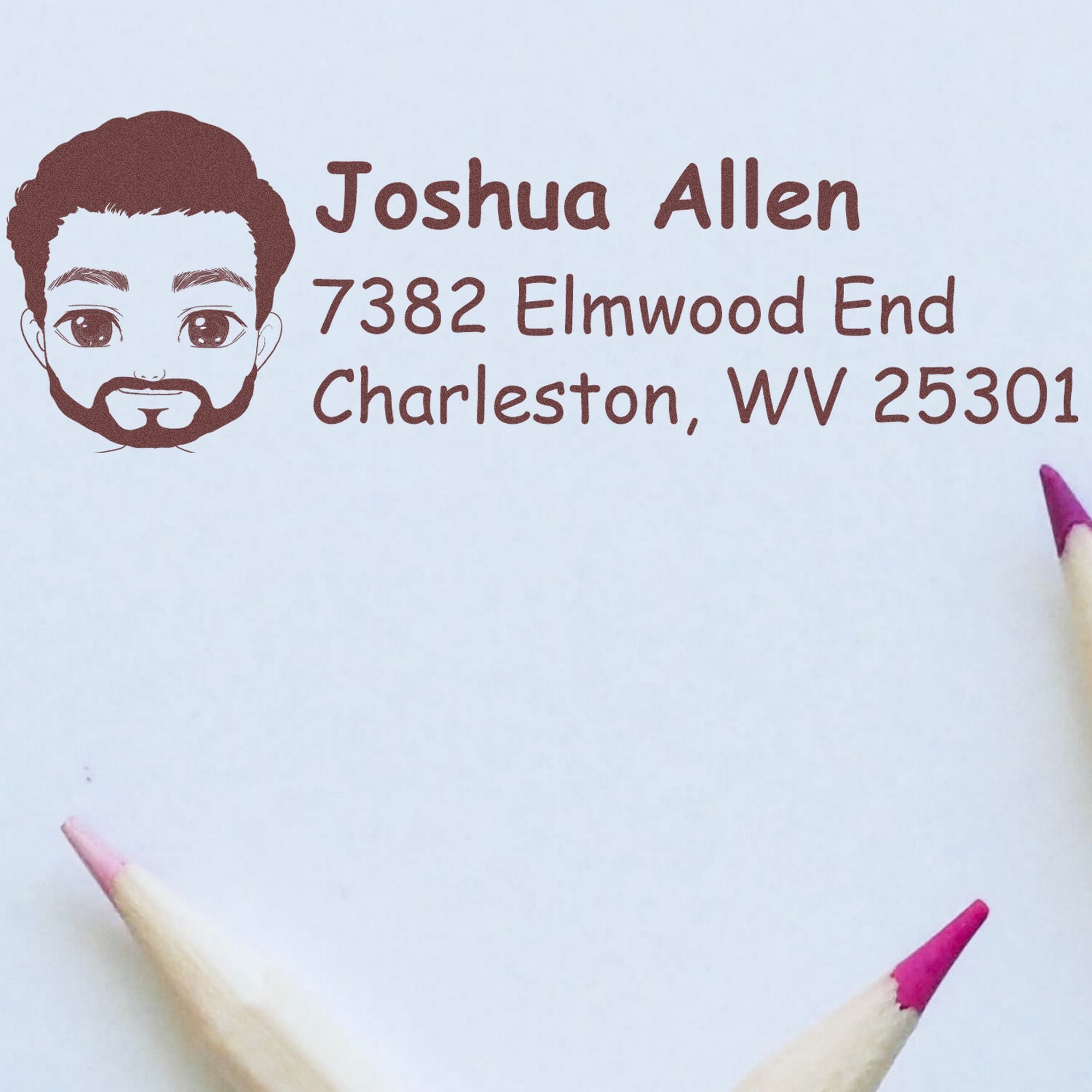 Mr Joshua Bitmoji Pre-Inked Address Stamp for House