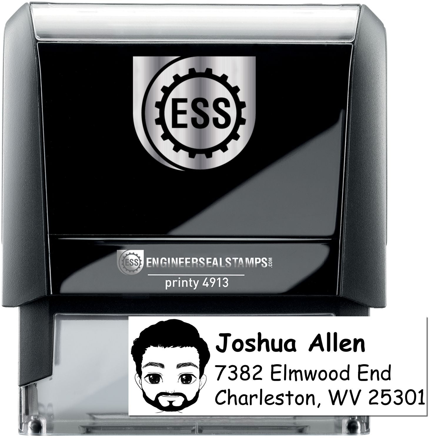 Mr Joshua Bitmoji Self-Inking Home Address Stamp