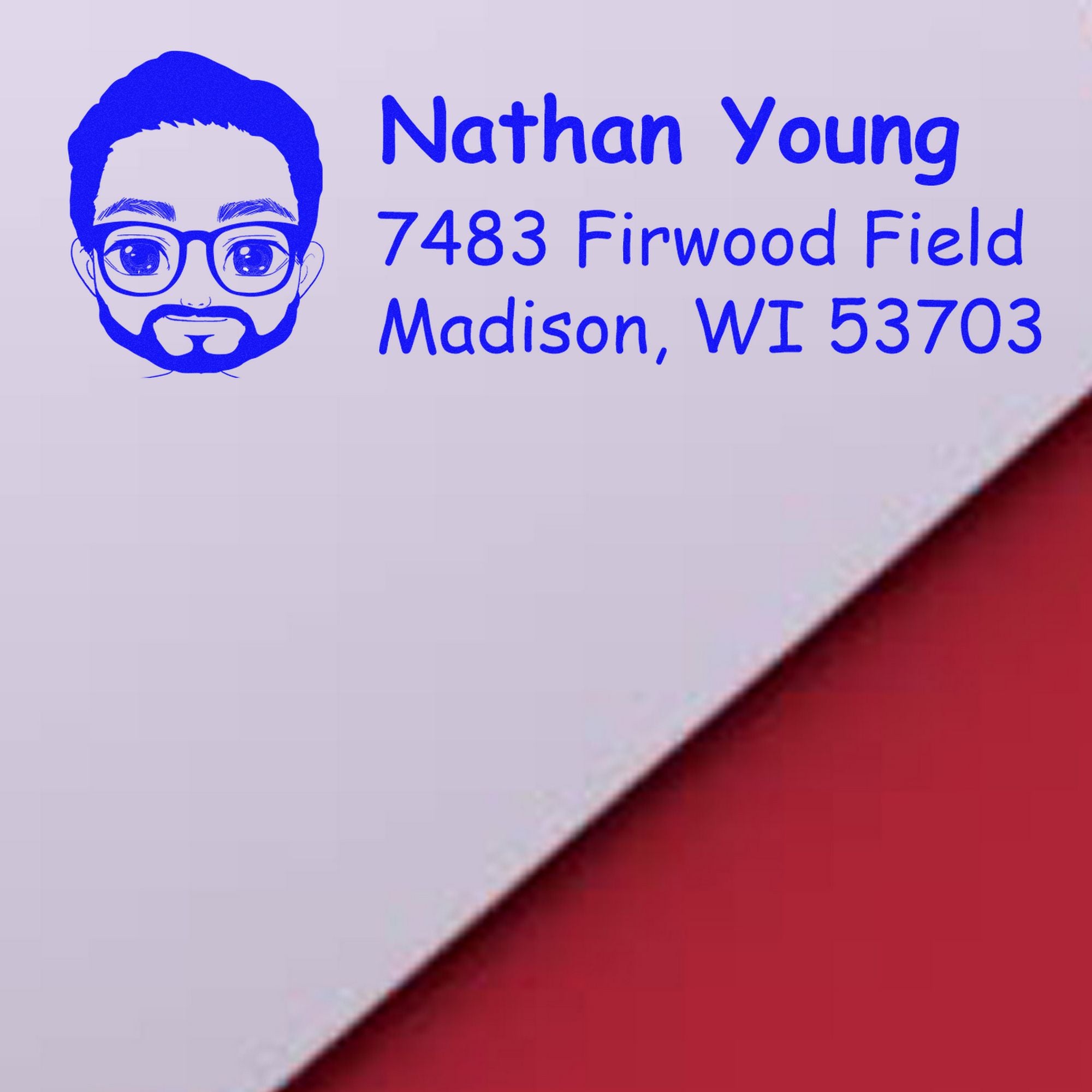 Mr Nathan Bitmoji Self-Inking Home Address Stamp