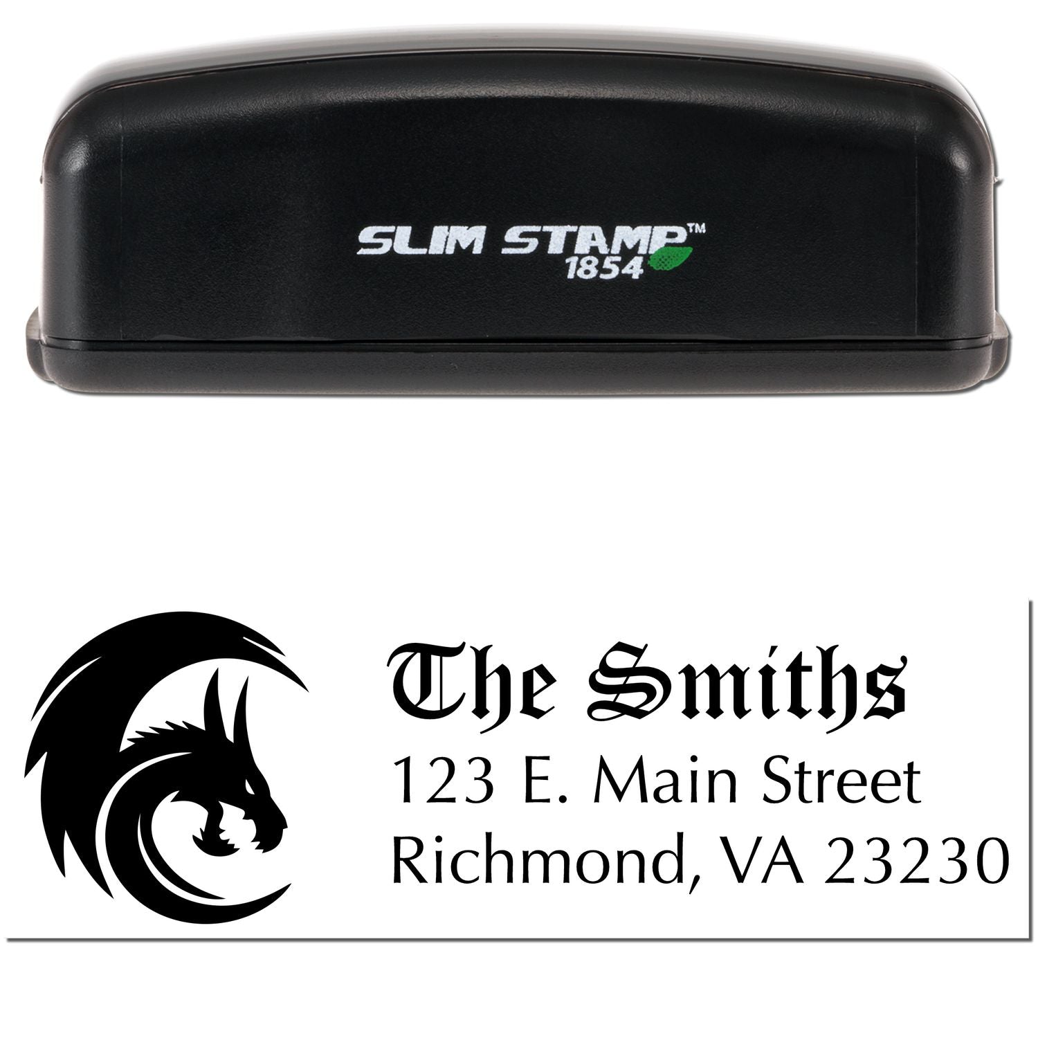 Slim Shadowstrike Dragon Custom Mailing Address Stamp