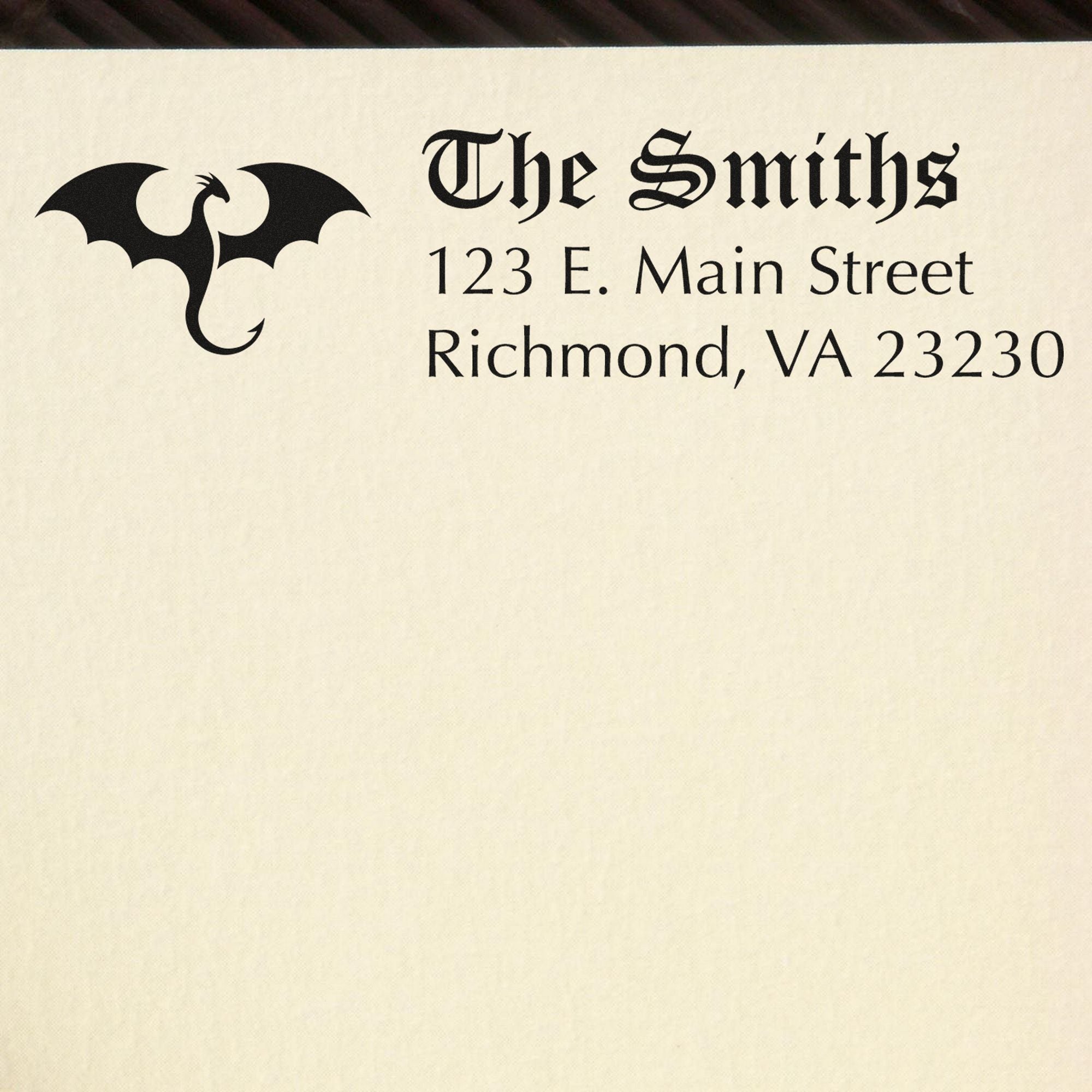 Self-Inking Frostbite Dragon Customize Home Address For Envelopes Stamp