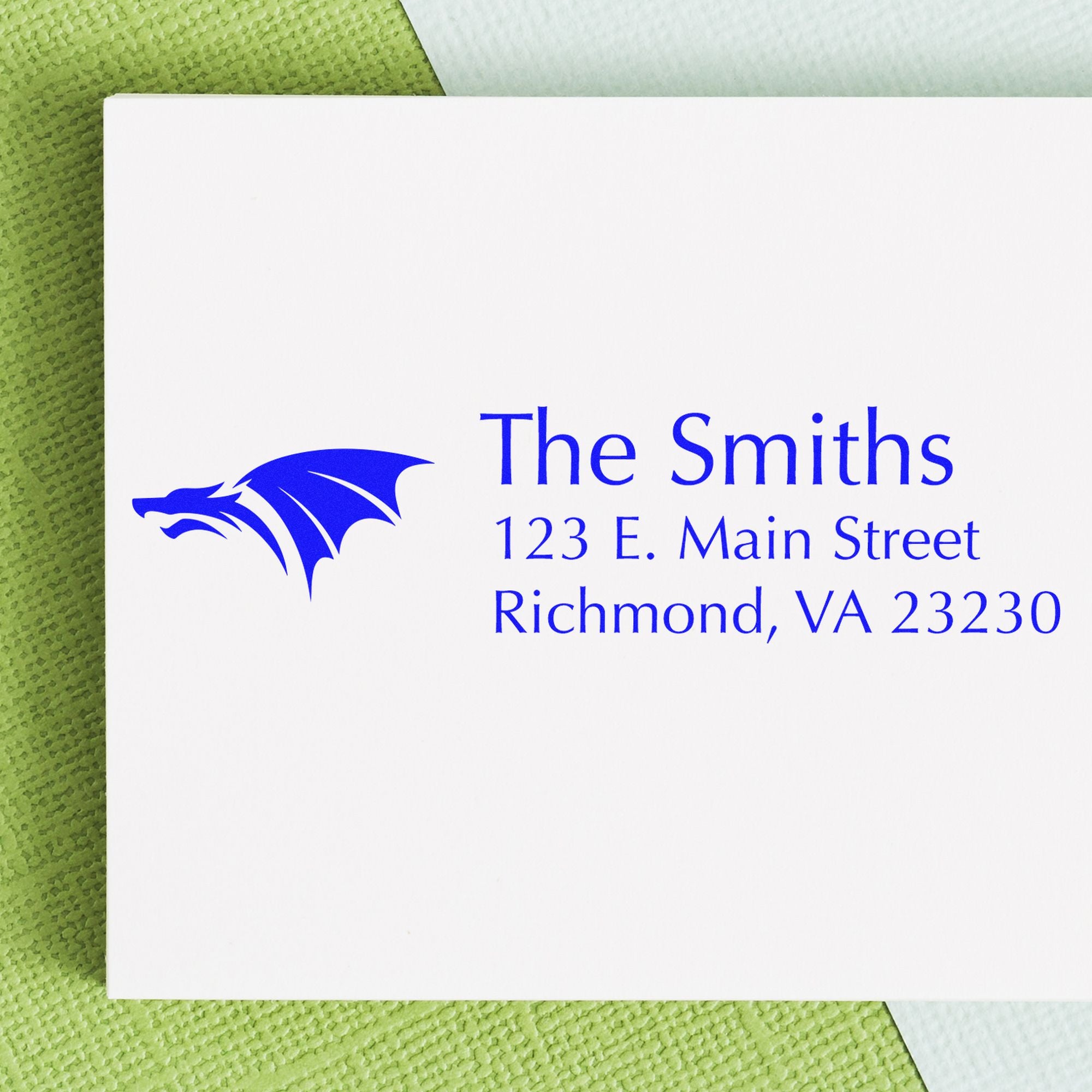 Slim Scorch Dragon Customized Address Stamp