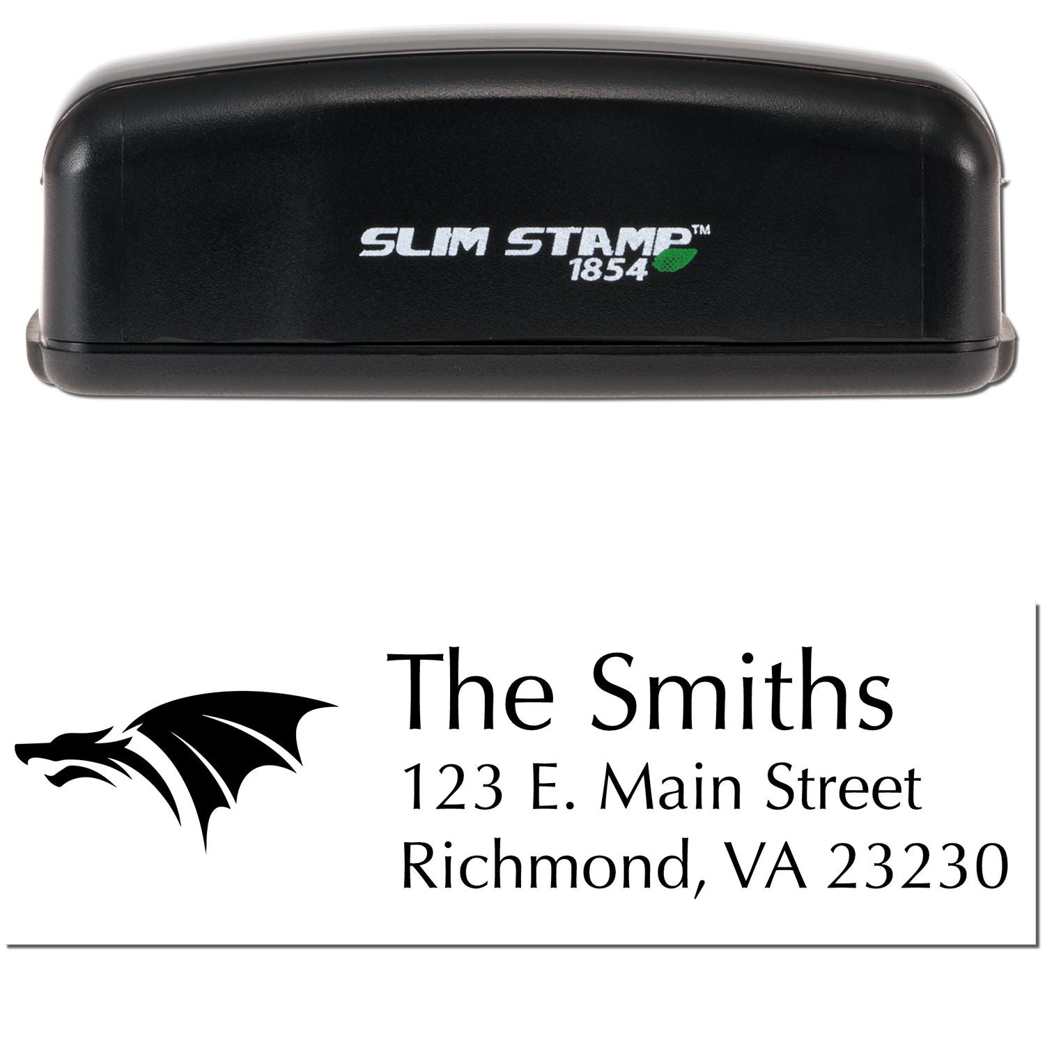 Slim Scorch Dragon Customized Address Stamp