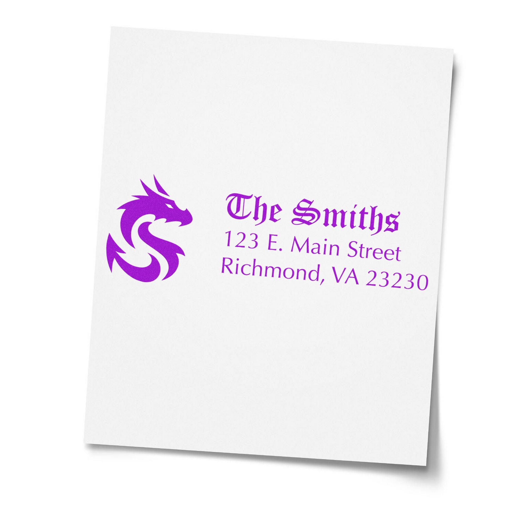 Slim Nyx Dragon Customized Return Address Stamp