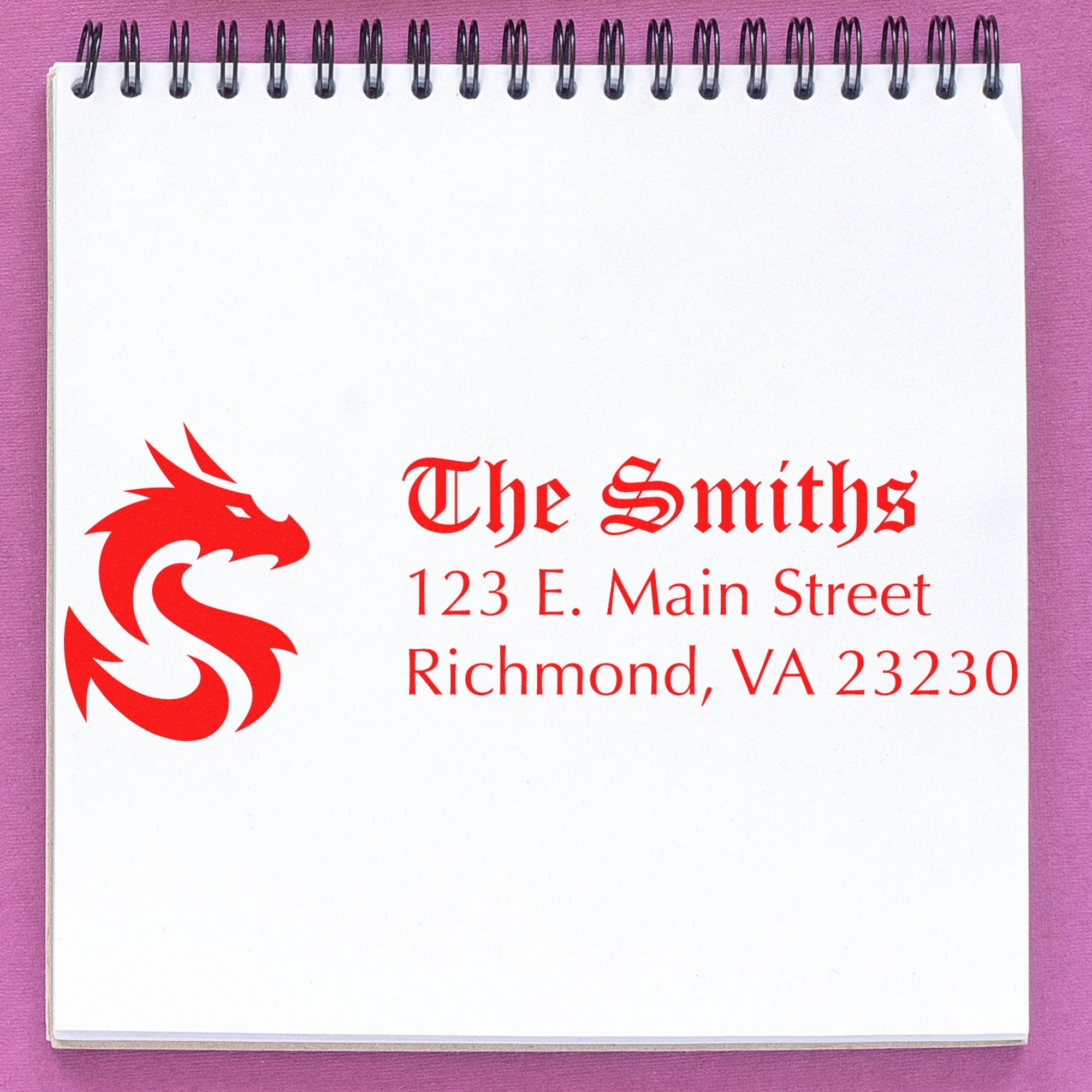 Slim Nyx Dragon Customized Return Address Stamp