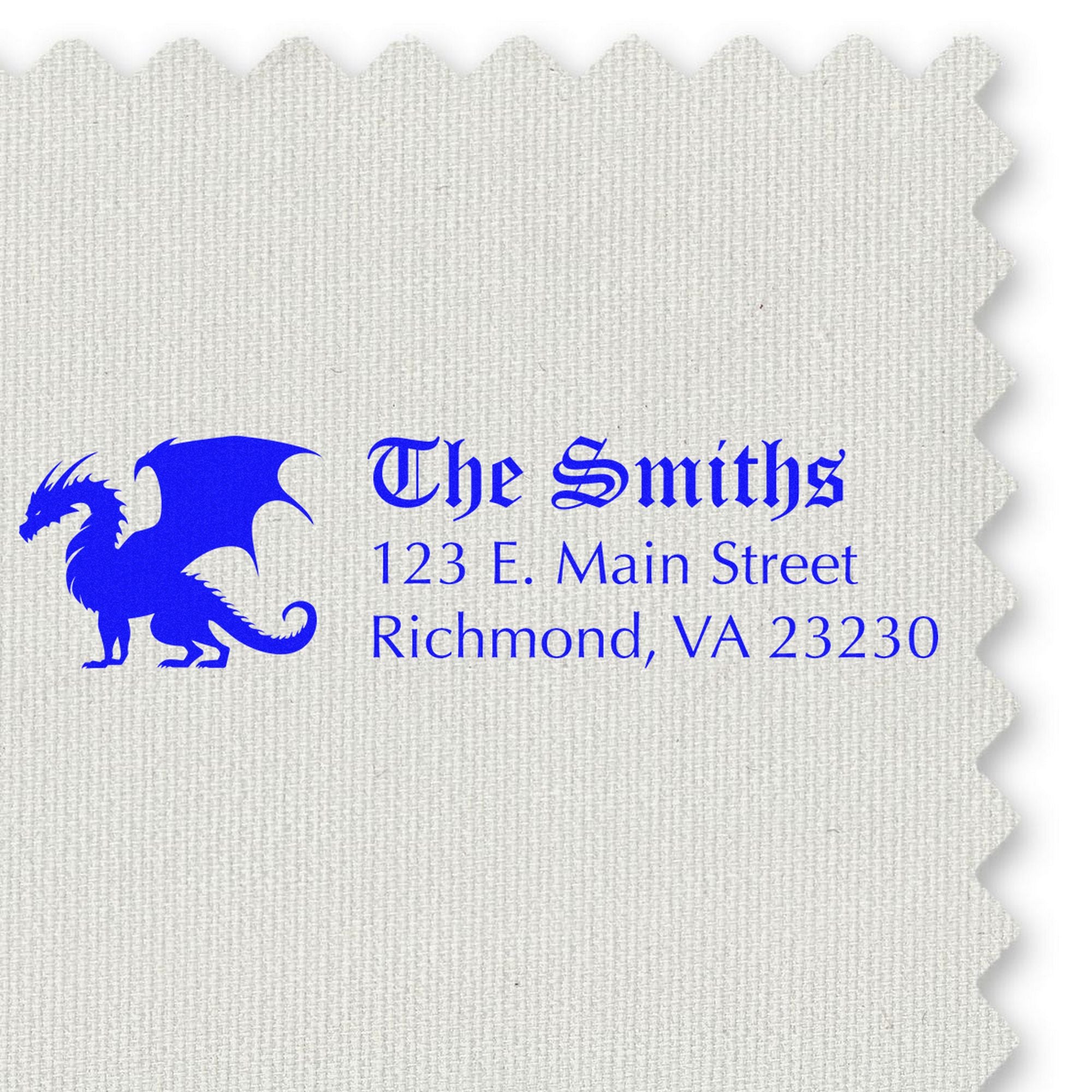 Spike Dragon Personalized Home Address For Envelopes Rubber Stamp